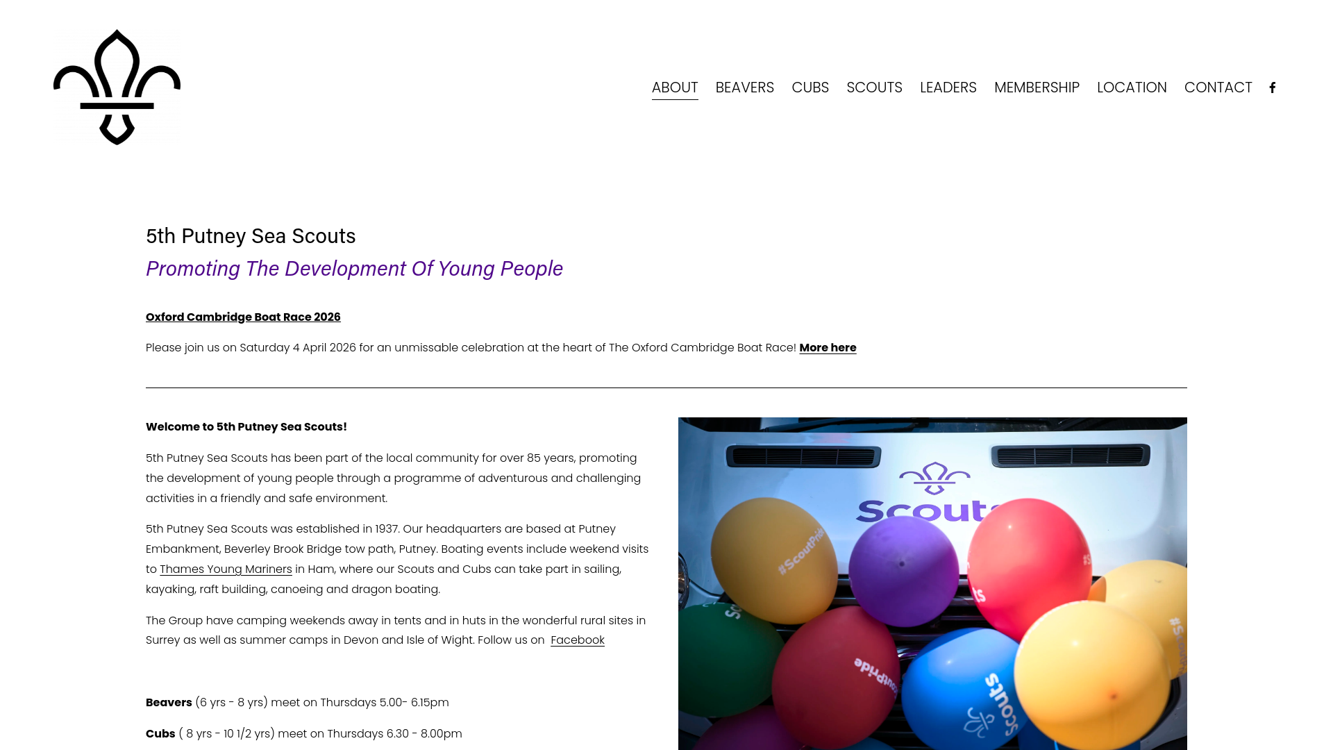 Website screenshot