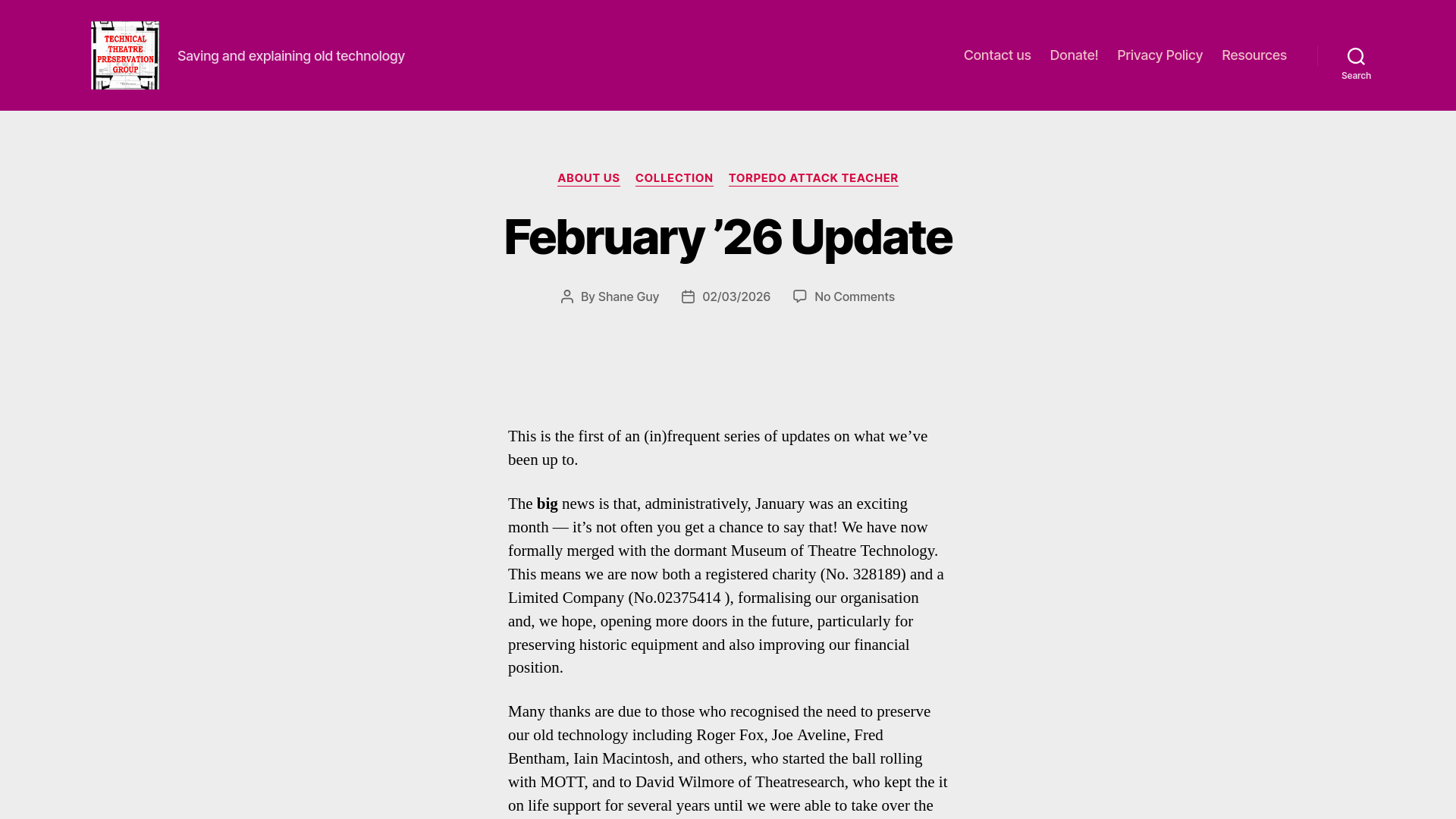 Website screenshot