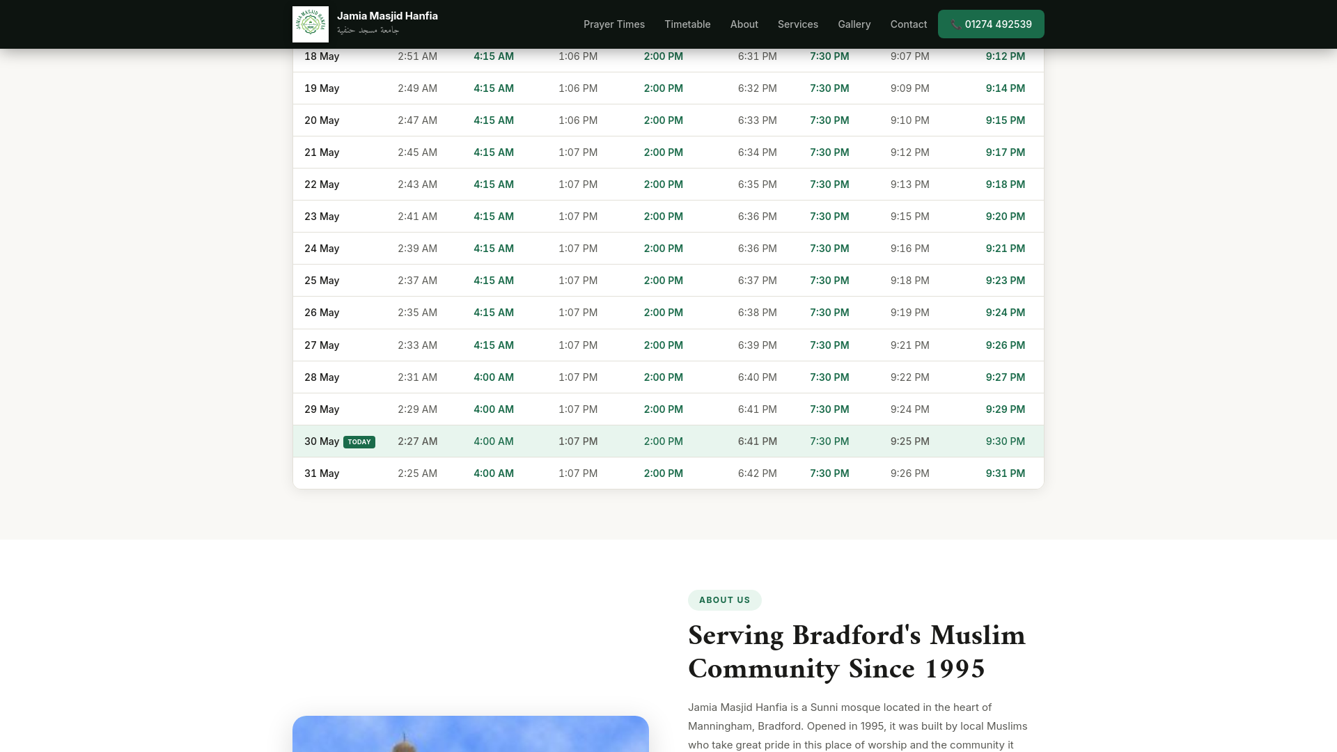 Website screenshot