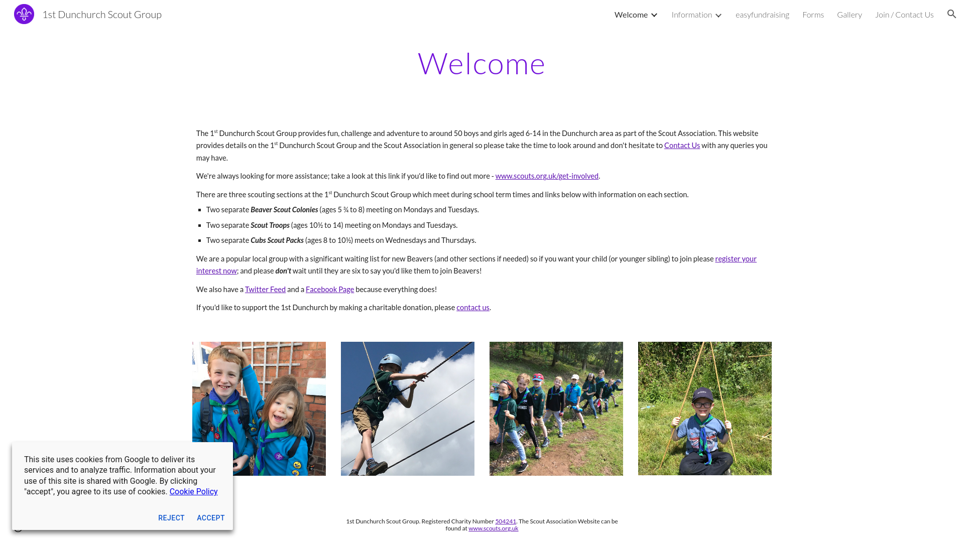 Website screenshot