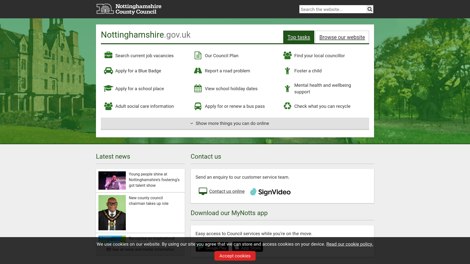 Website screenshot