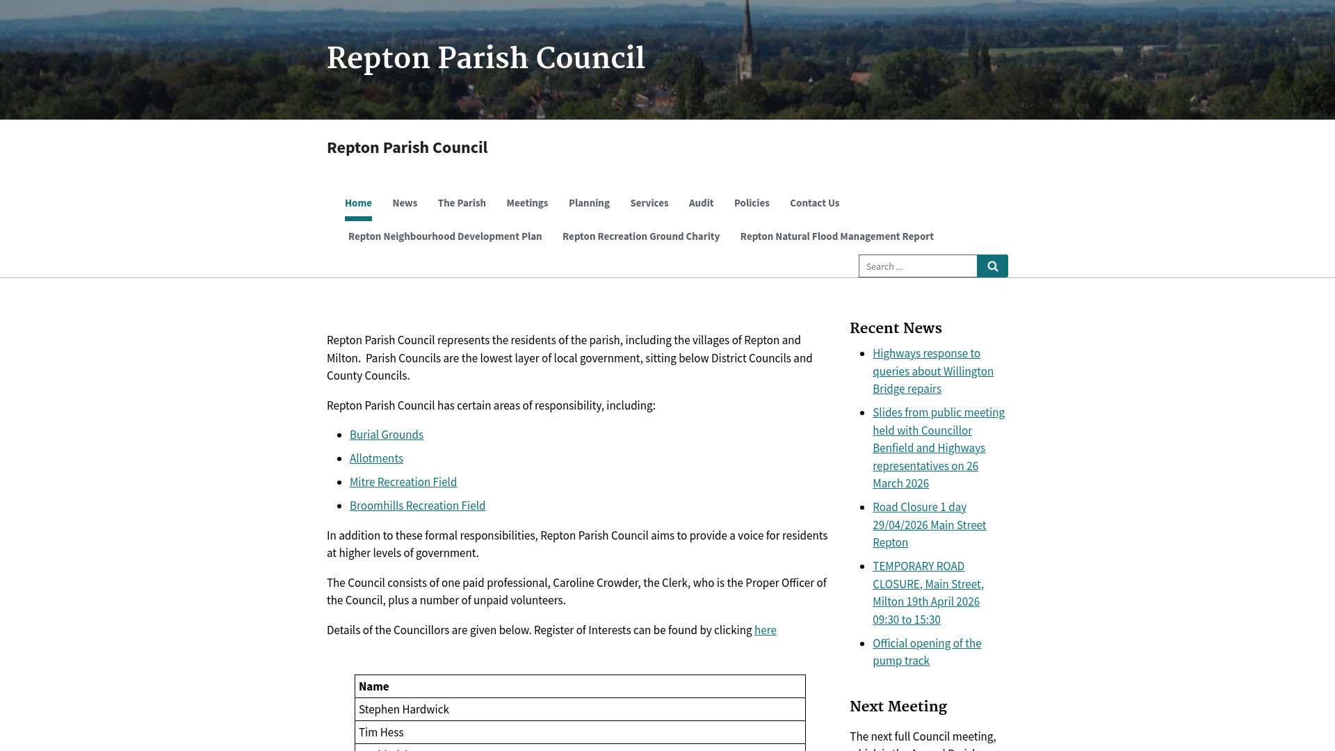 Website screenshot