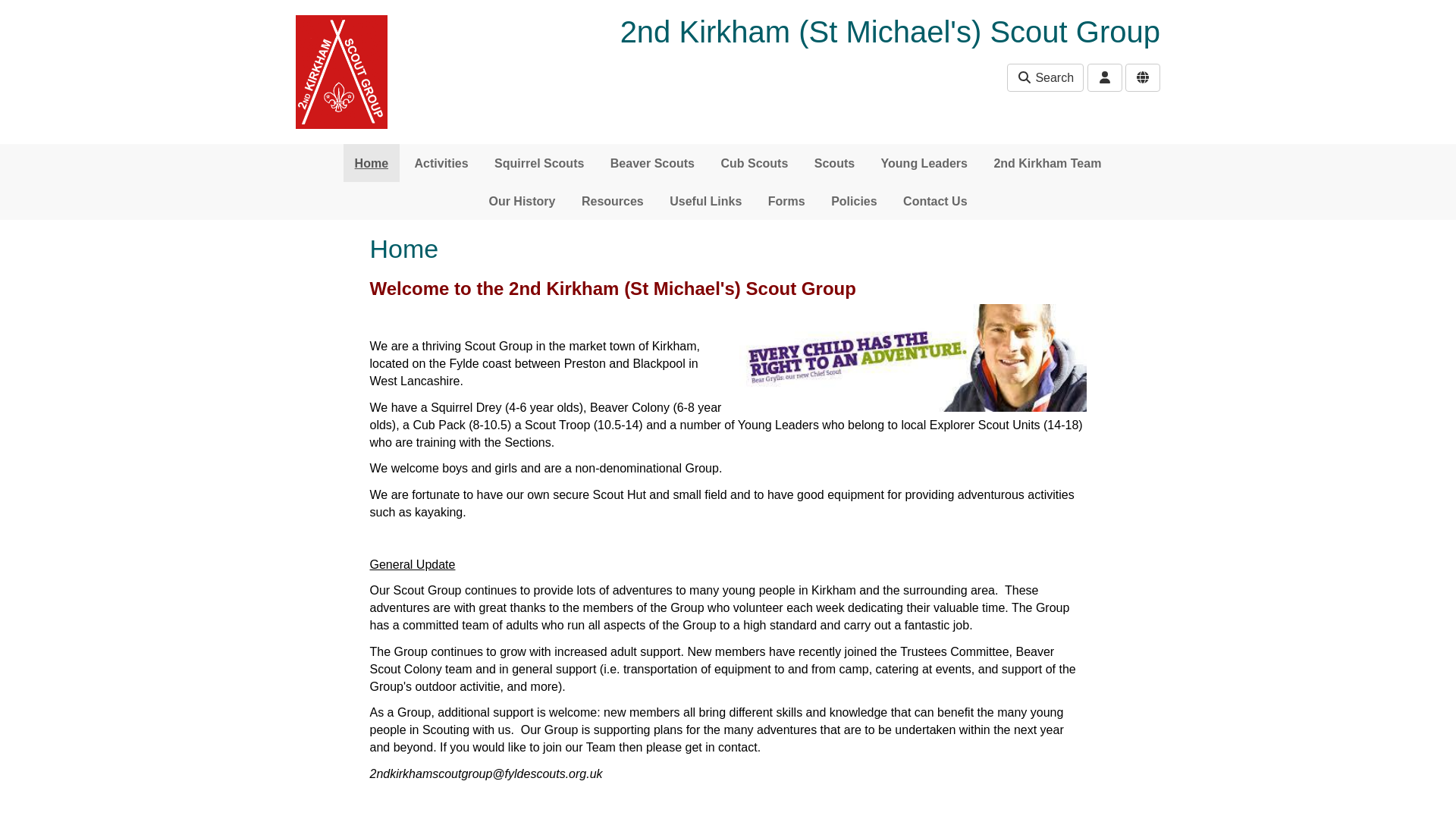 Website screenshot