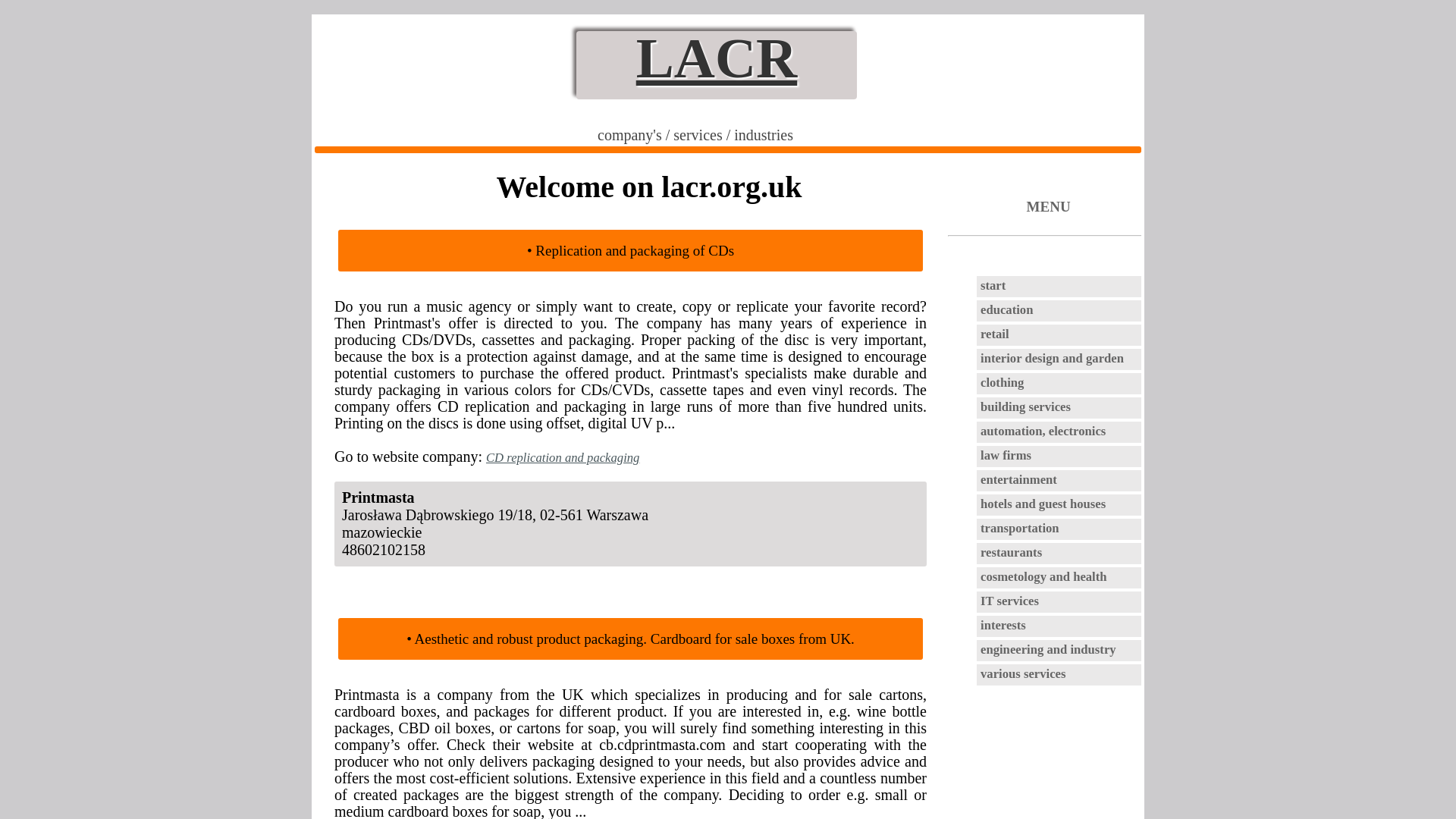 Website screenshot