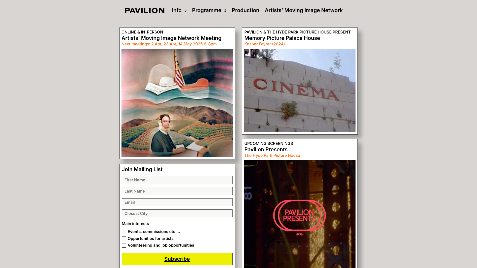 Website screenshot