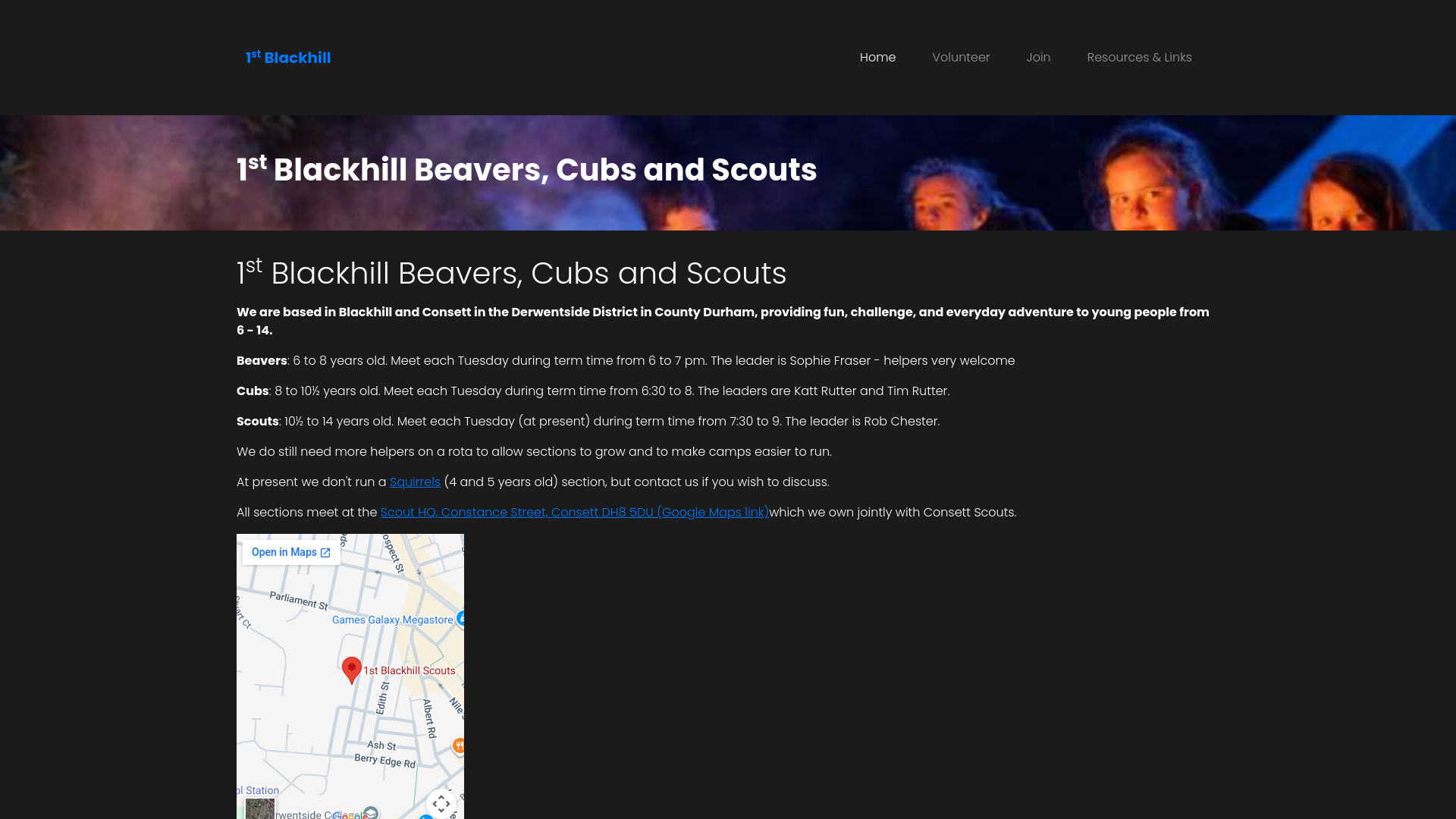 Website screenshot