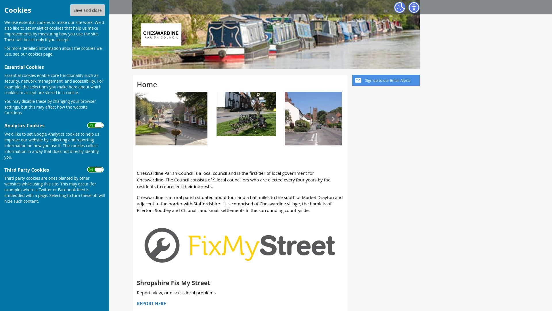 Website screenshot