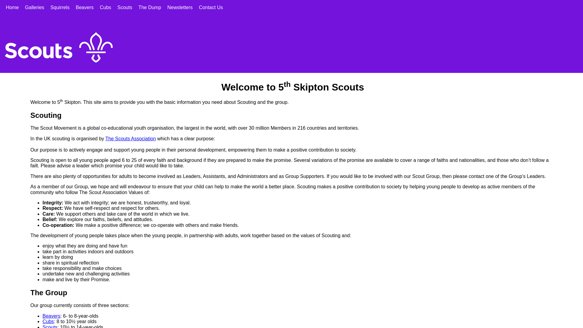 Website screenshot