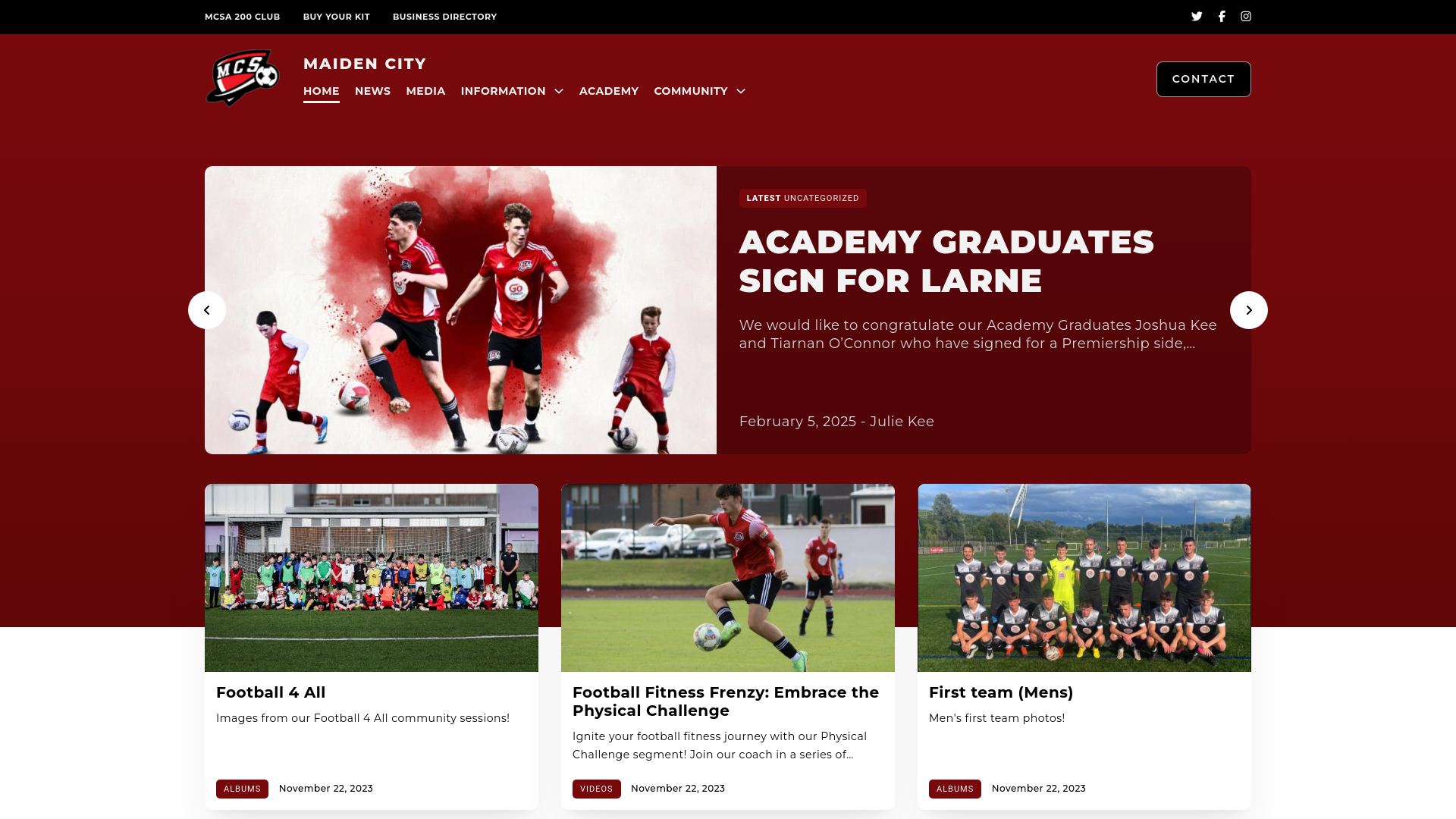 Website screenshot