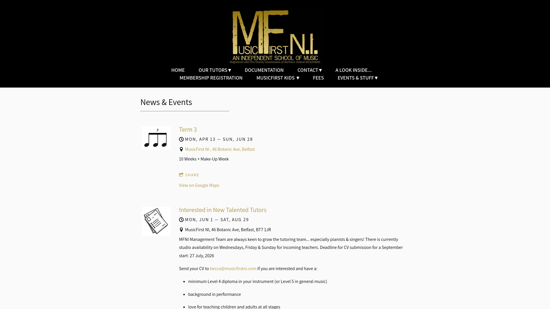 Website screenshot