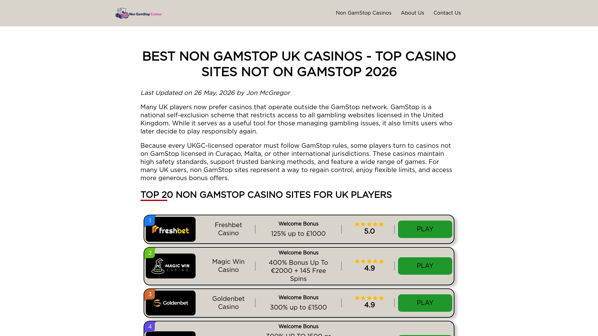 Website screenshot