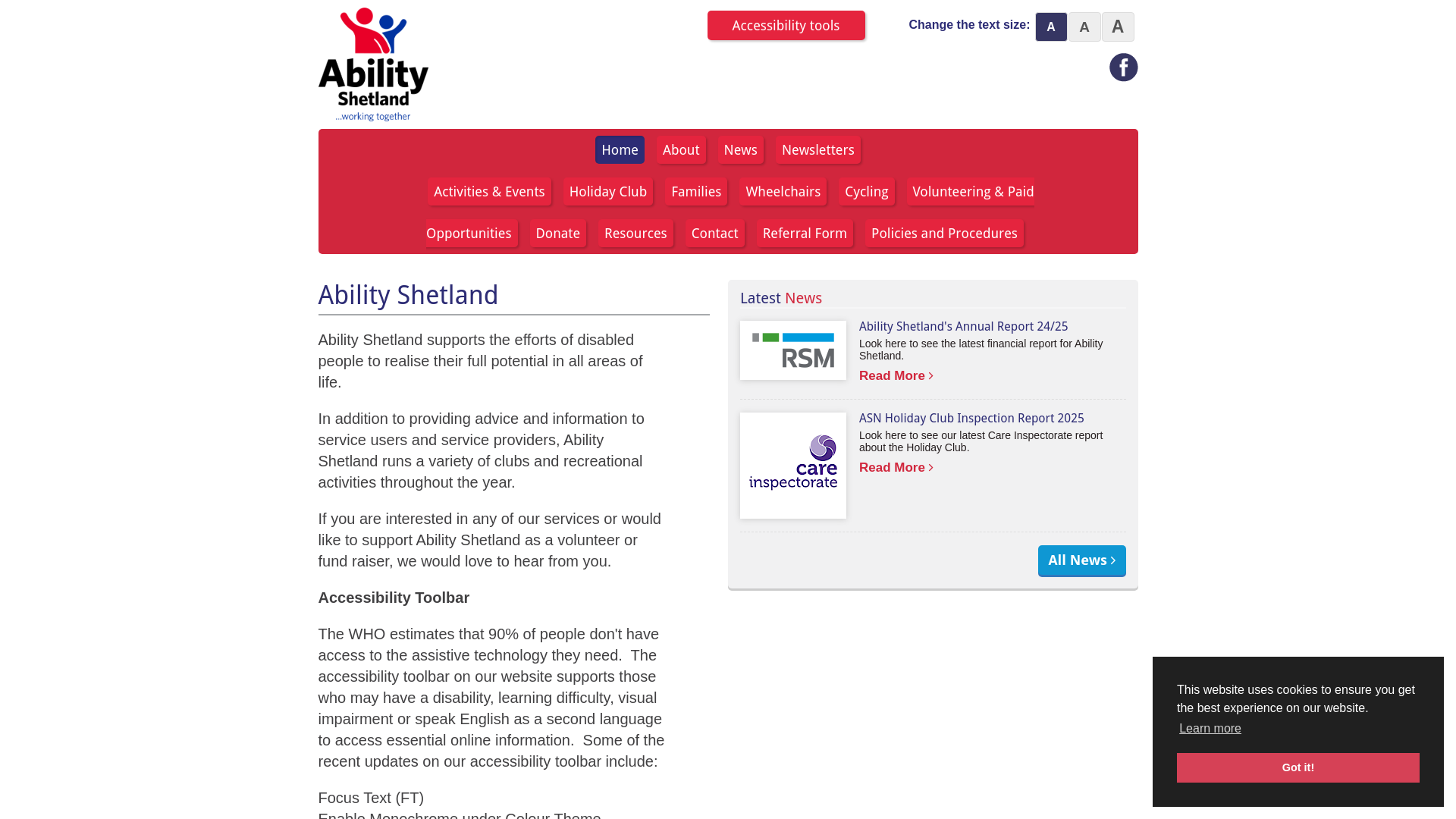 Website screenshot