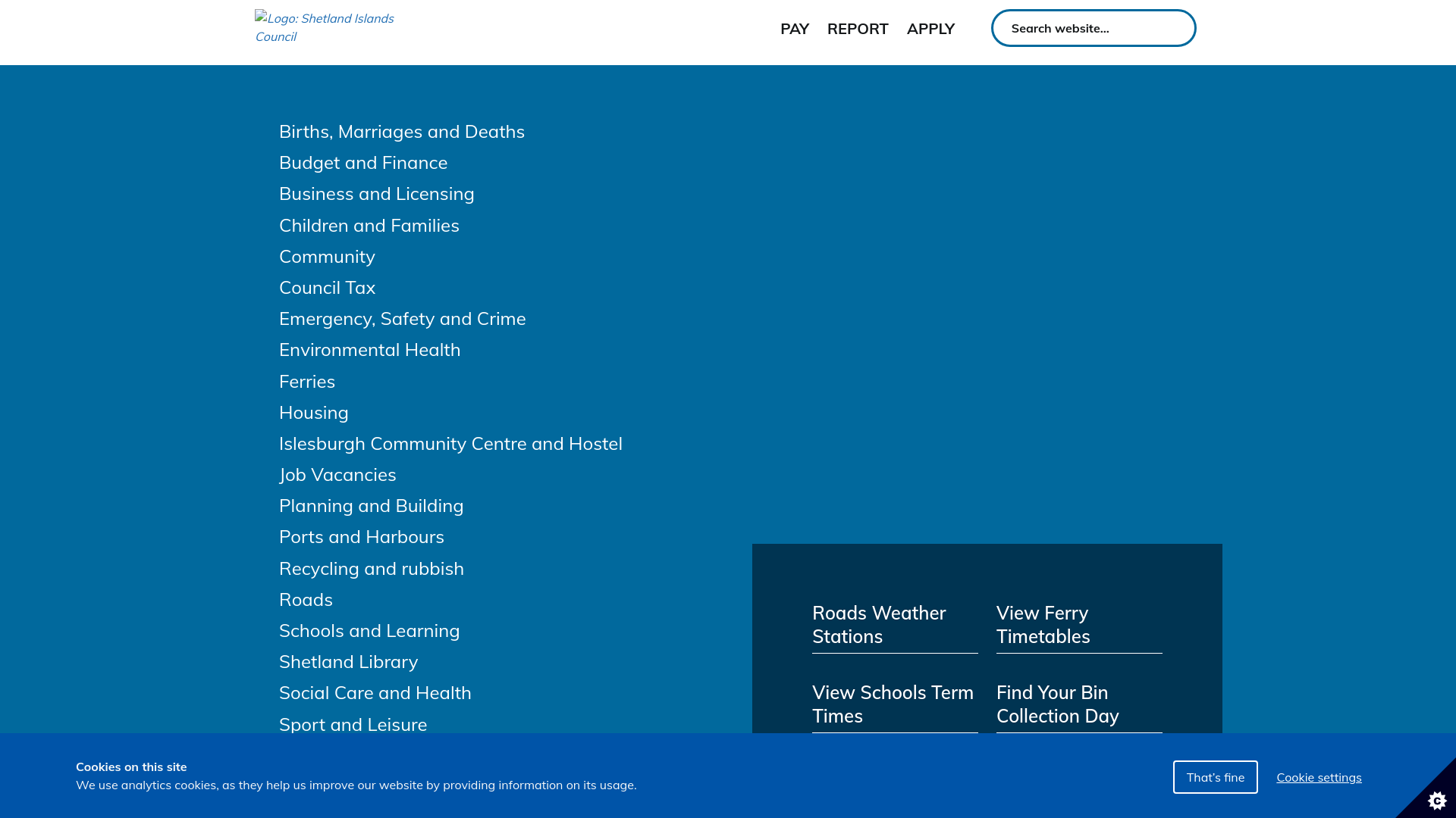Website screenshot