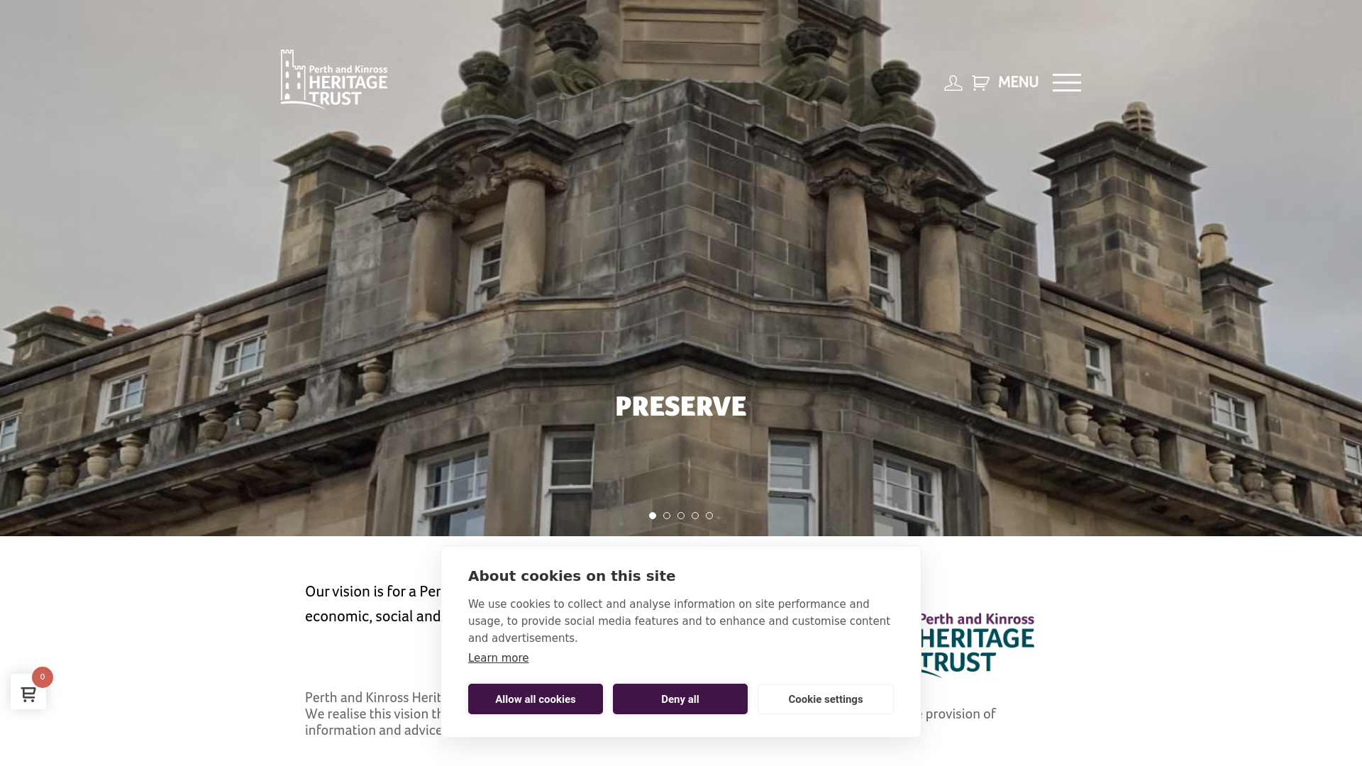 Website screenshot