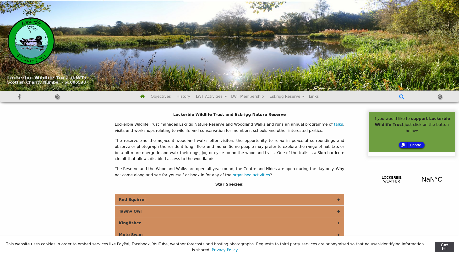 Website screenshot