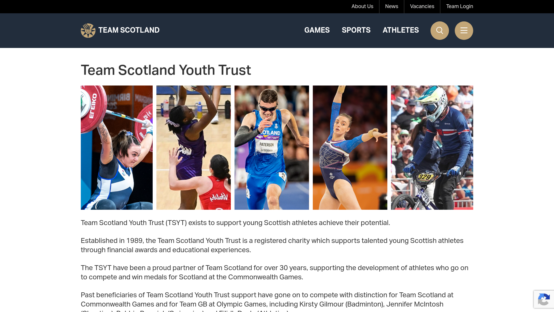 Website screenshot