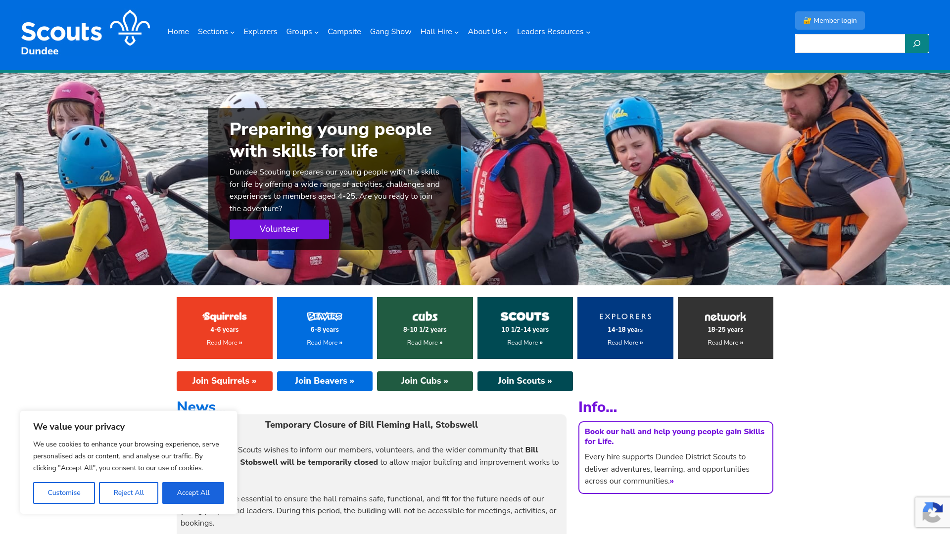 Website screenshot