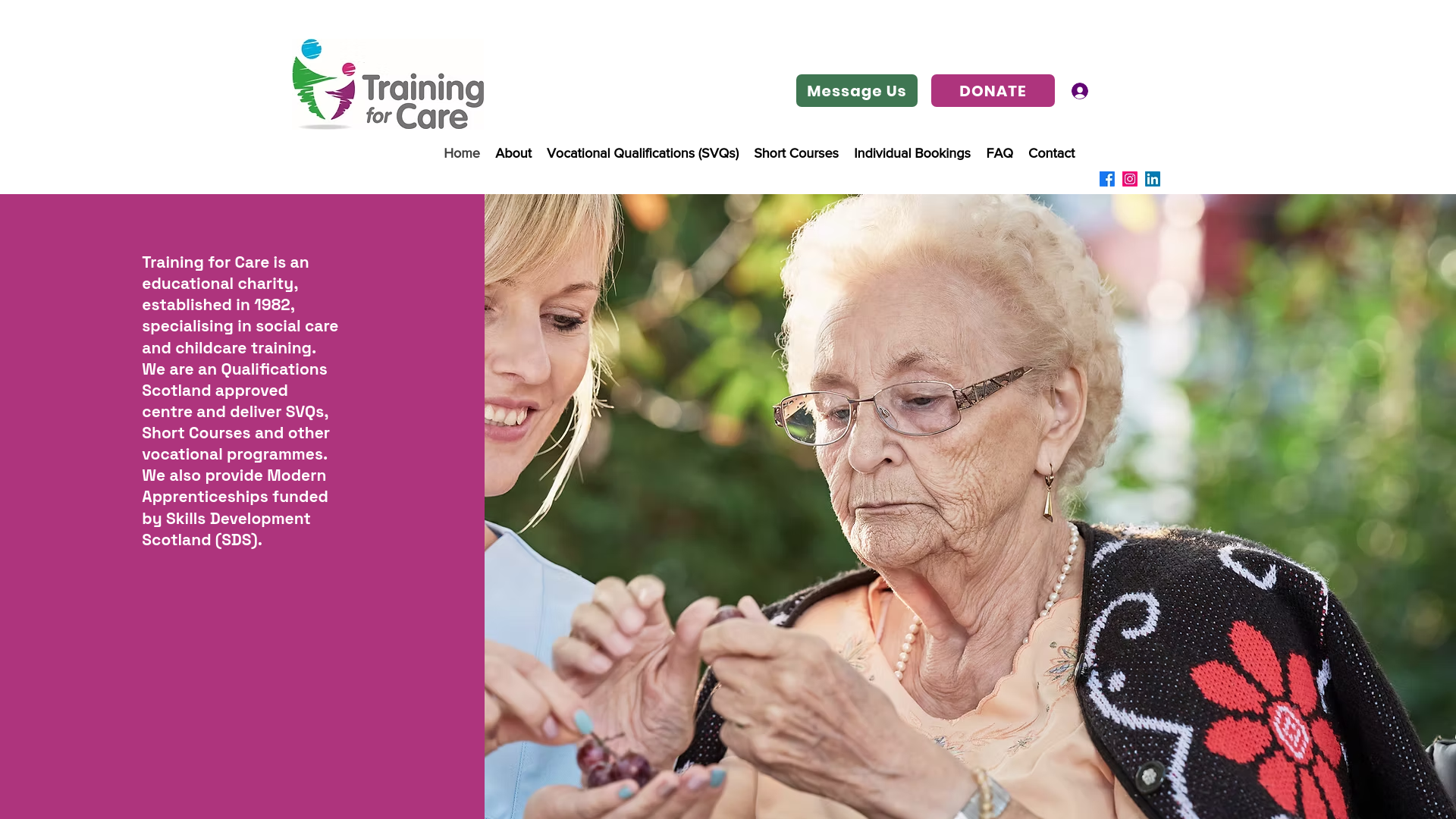 Website screenshot