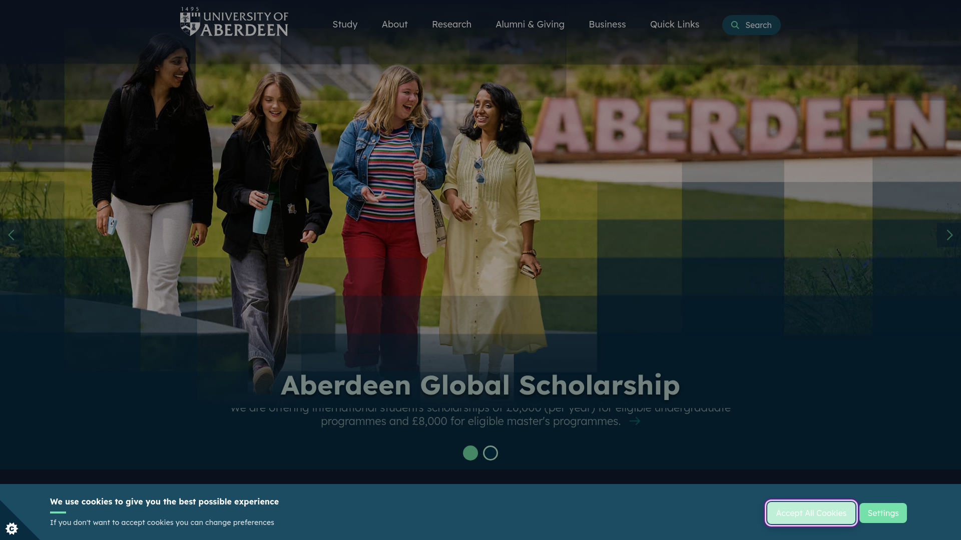 Website screenshot