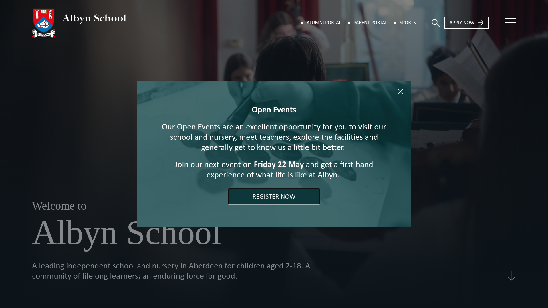 Website screenshot