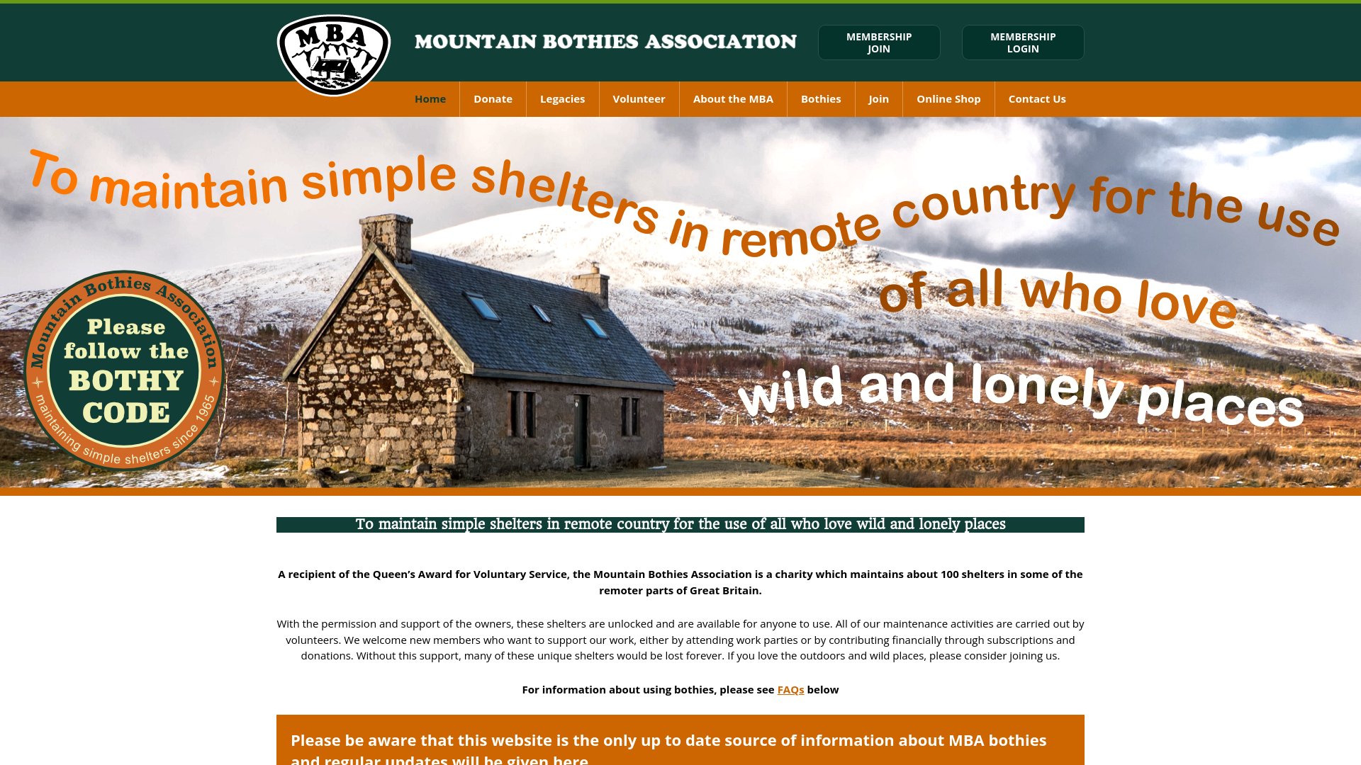 Website screenshot