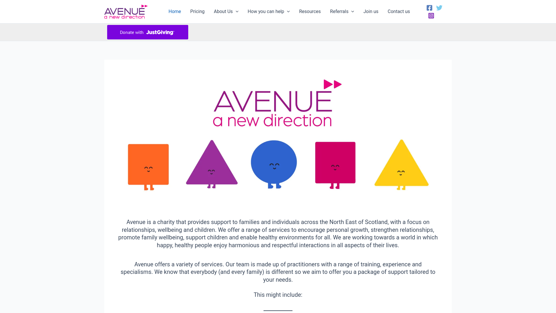 Website screenshot