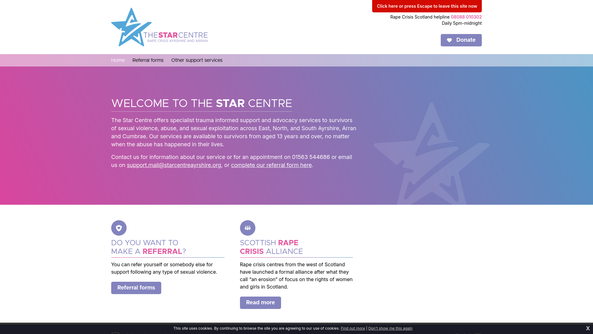 Website screenshot
