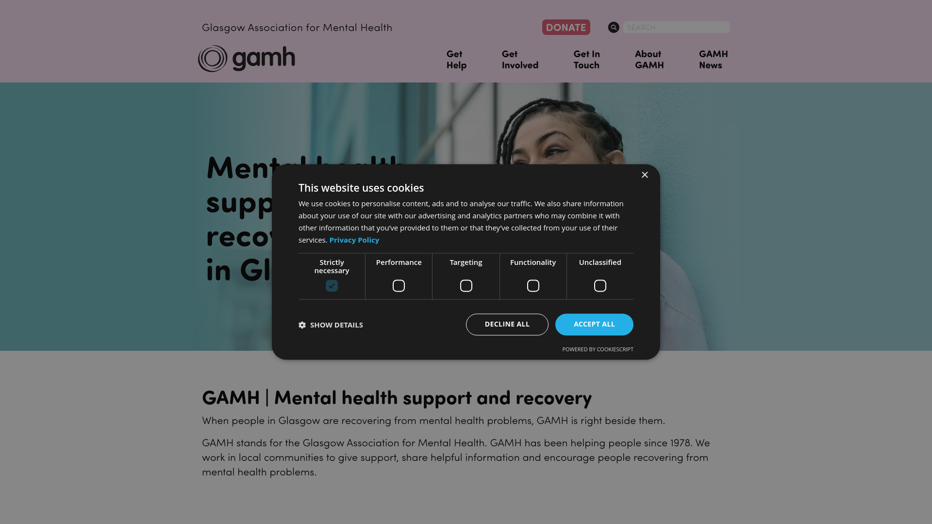 Website screenshot
