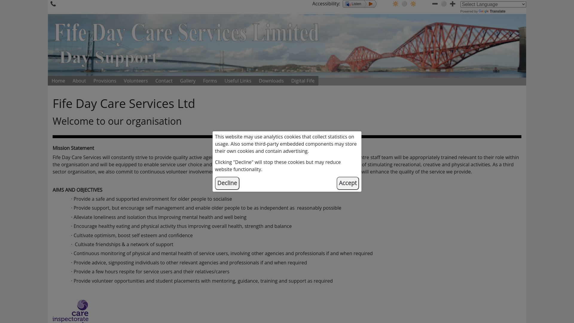 Website screenshot