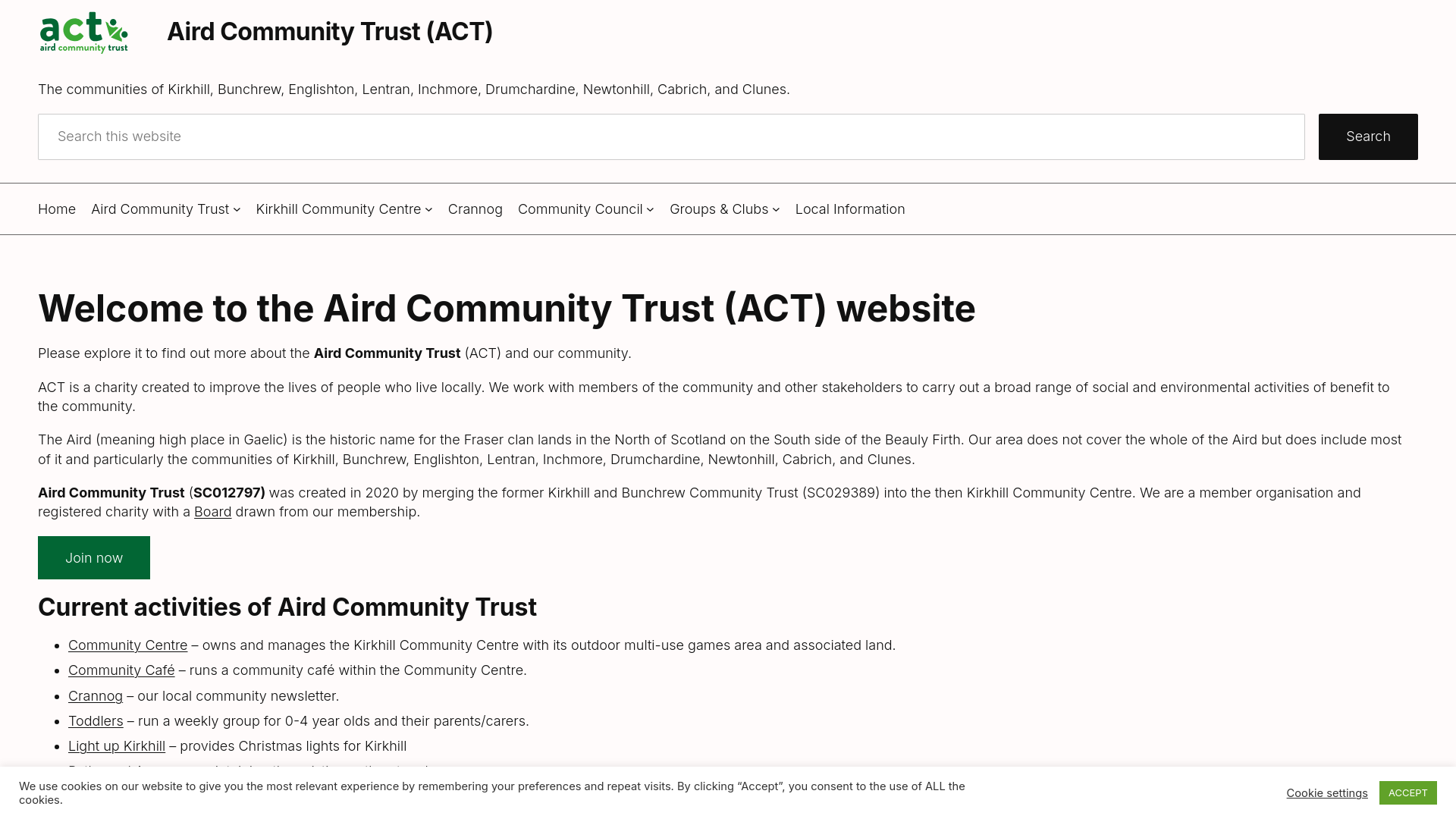 Website screenshot