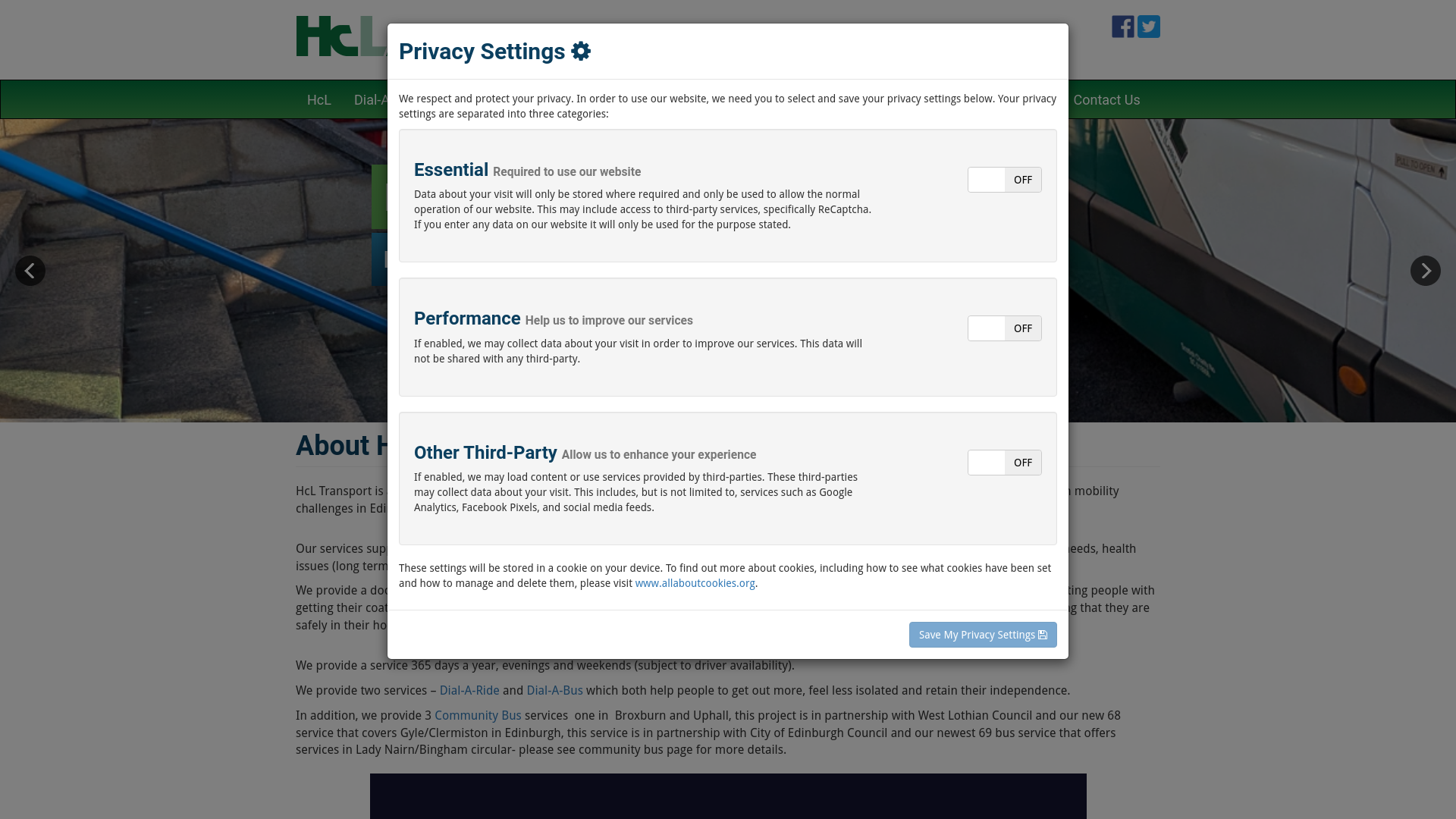 Website screenshot