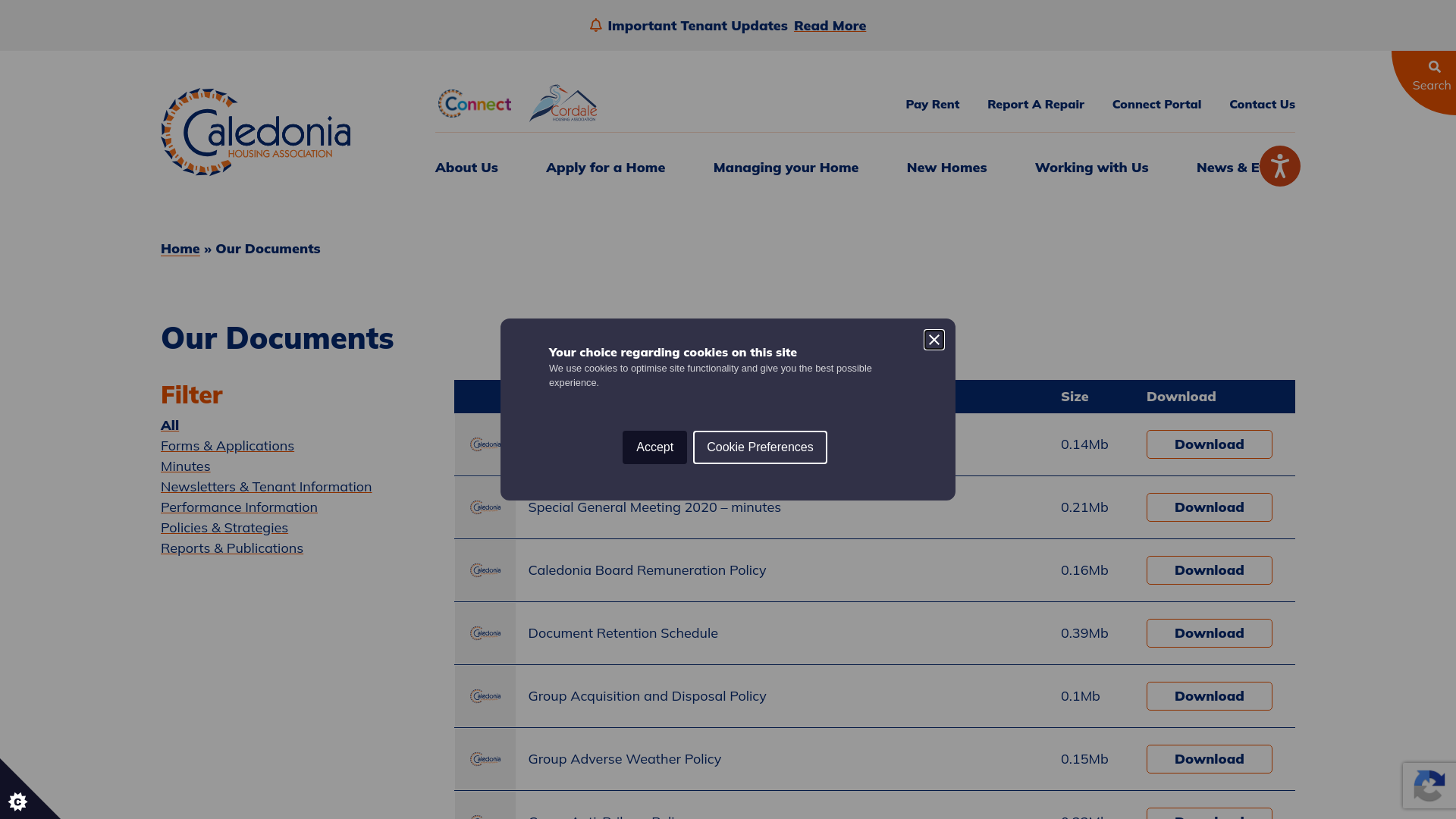 Website screenshot