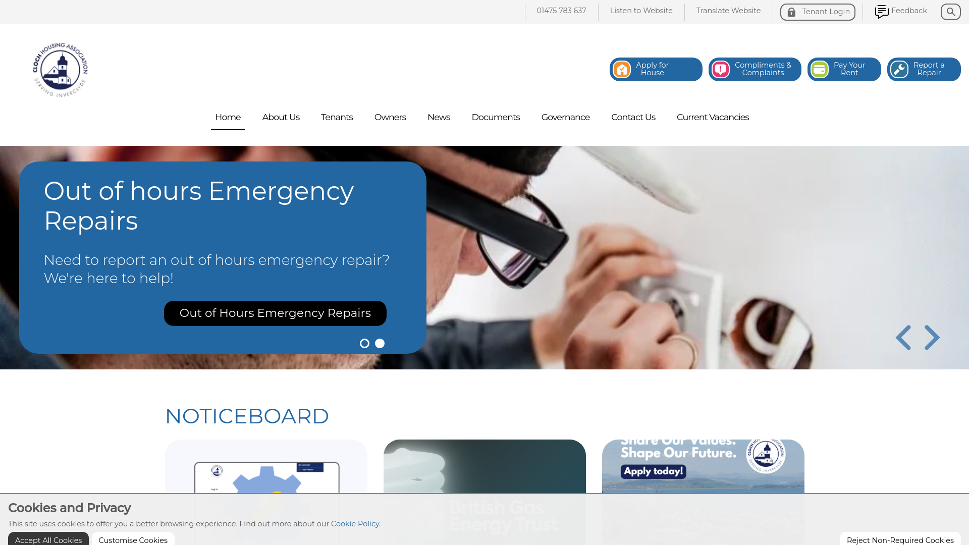 Website screenshot