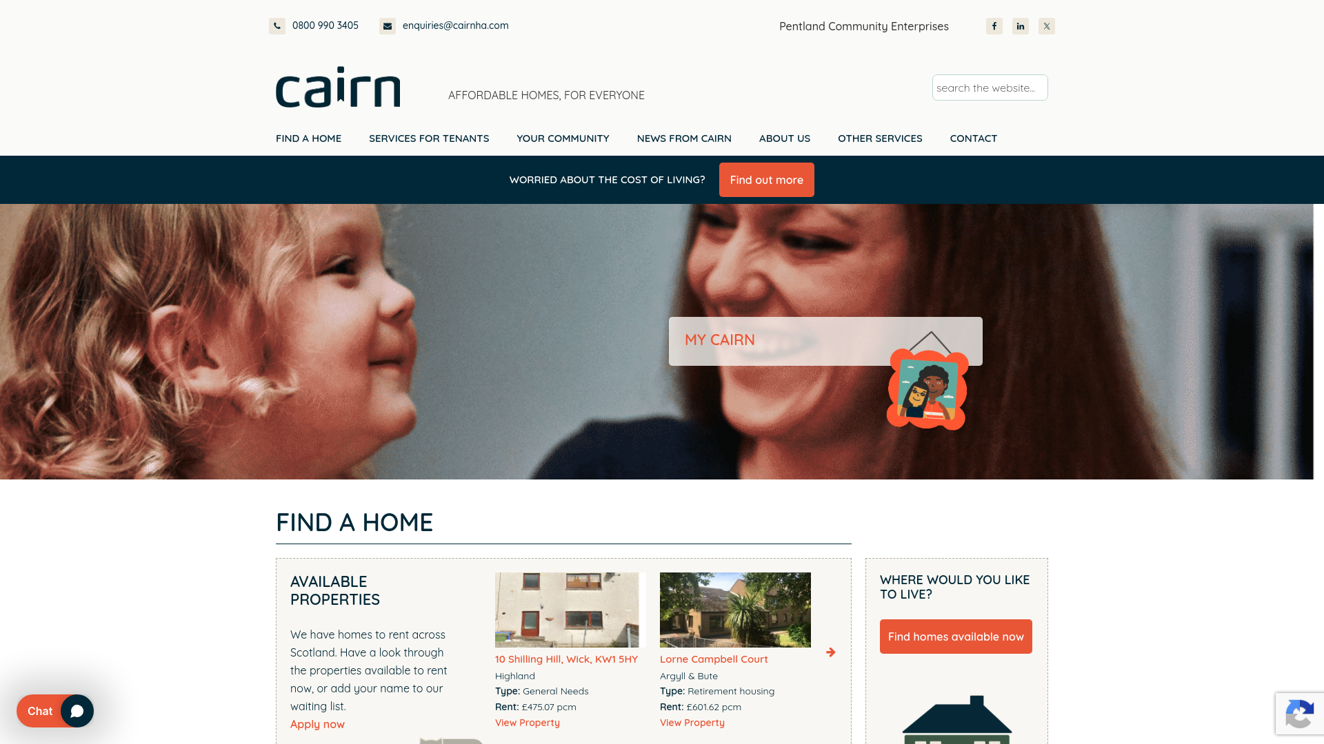 Website screenshot
