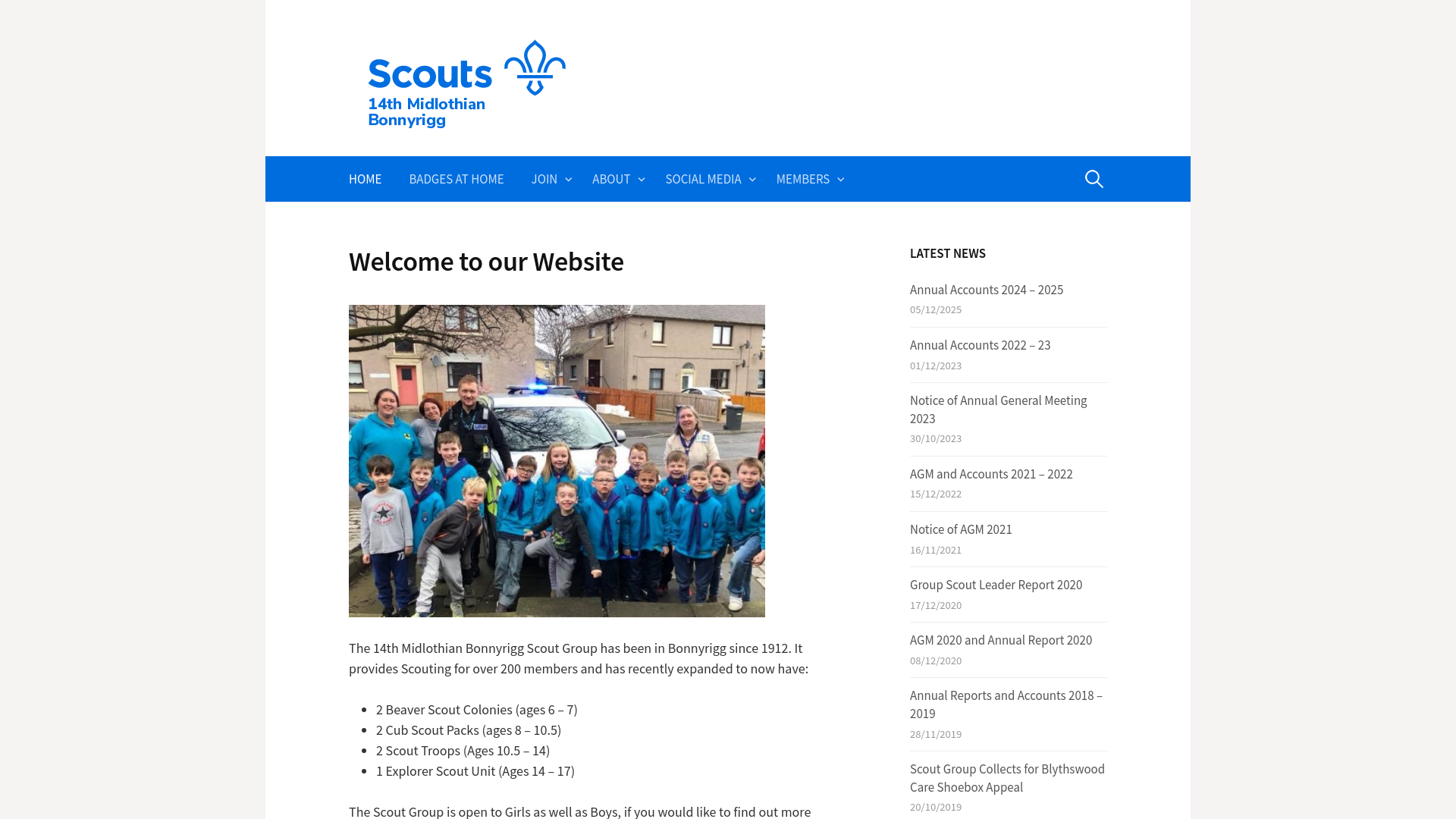 Website screenshot
