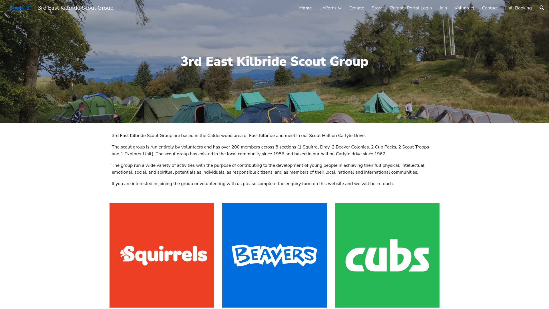 Website screenshot