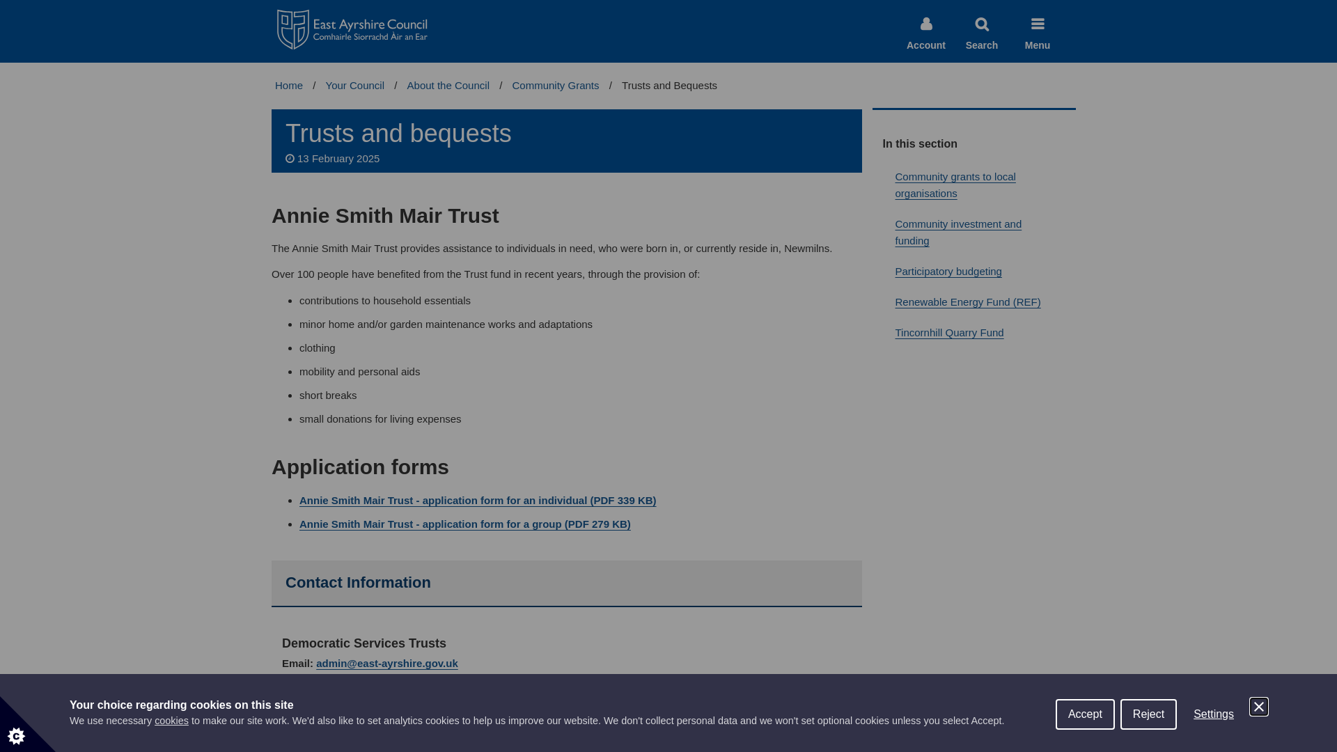 Website screenshot