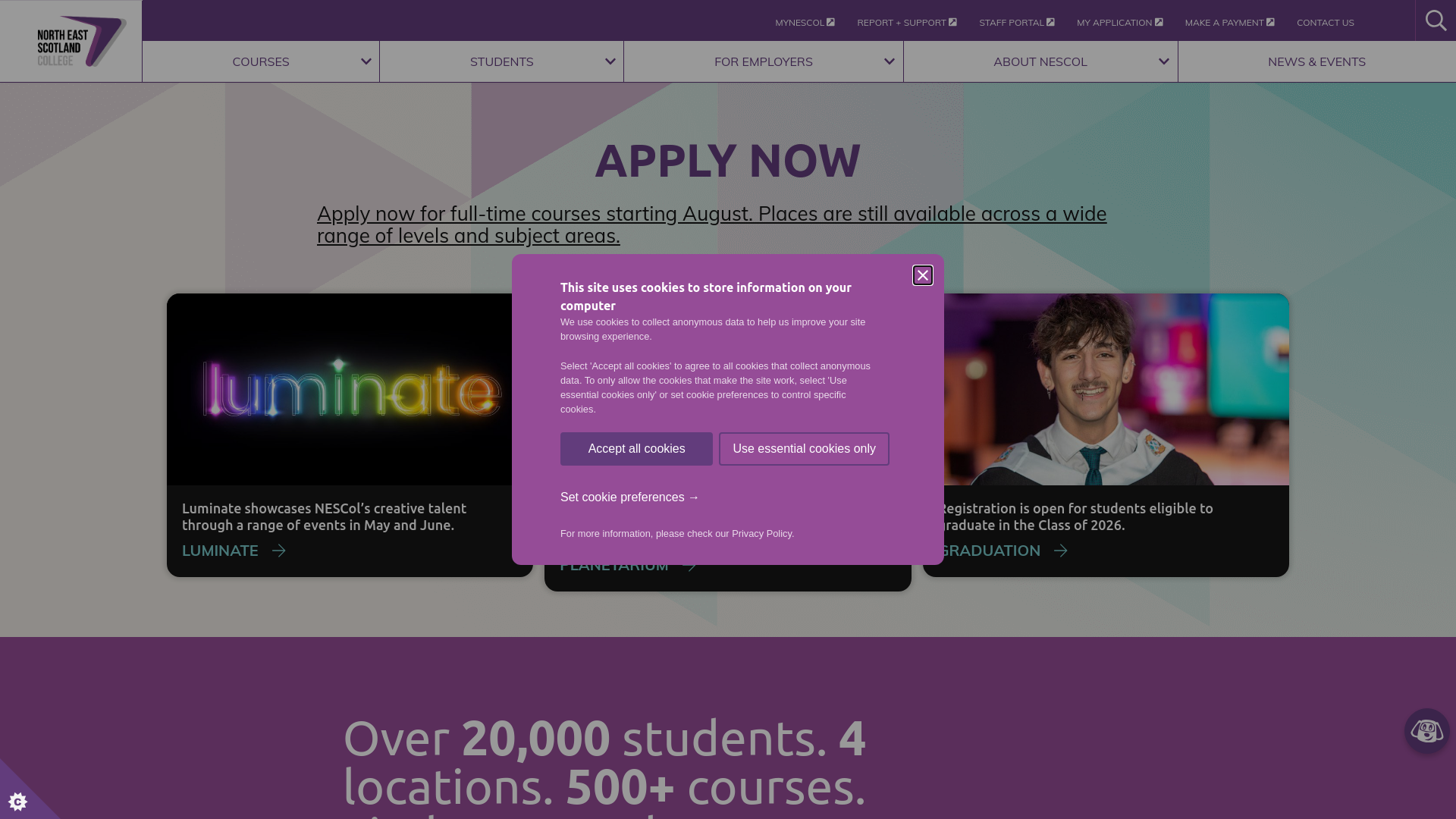 Website screenshot