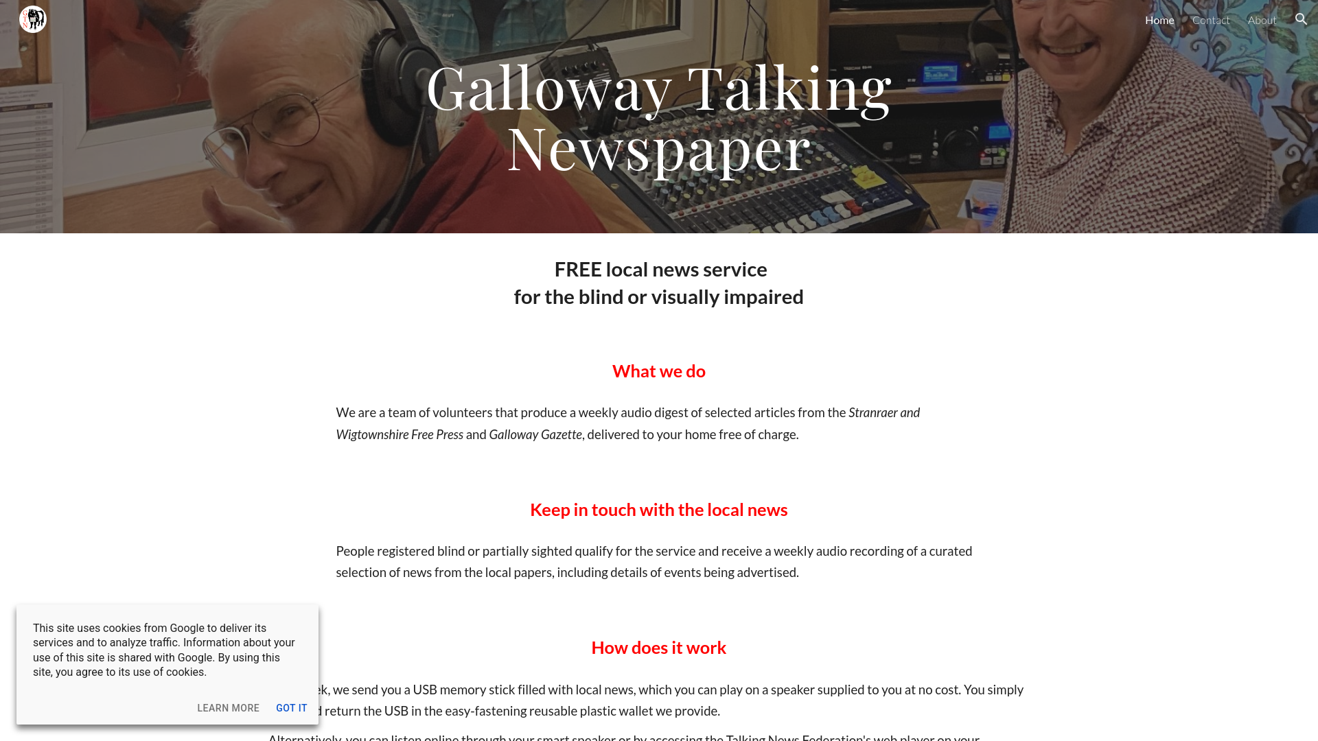Website screenshot