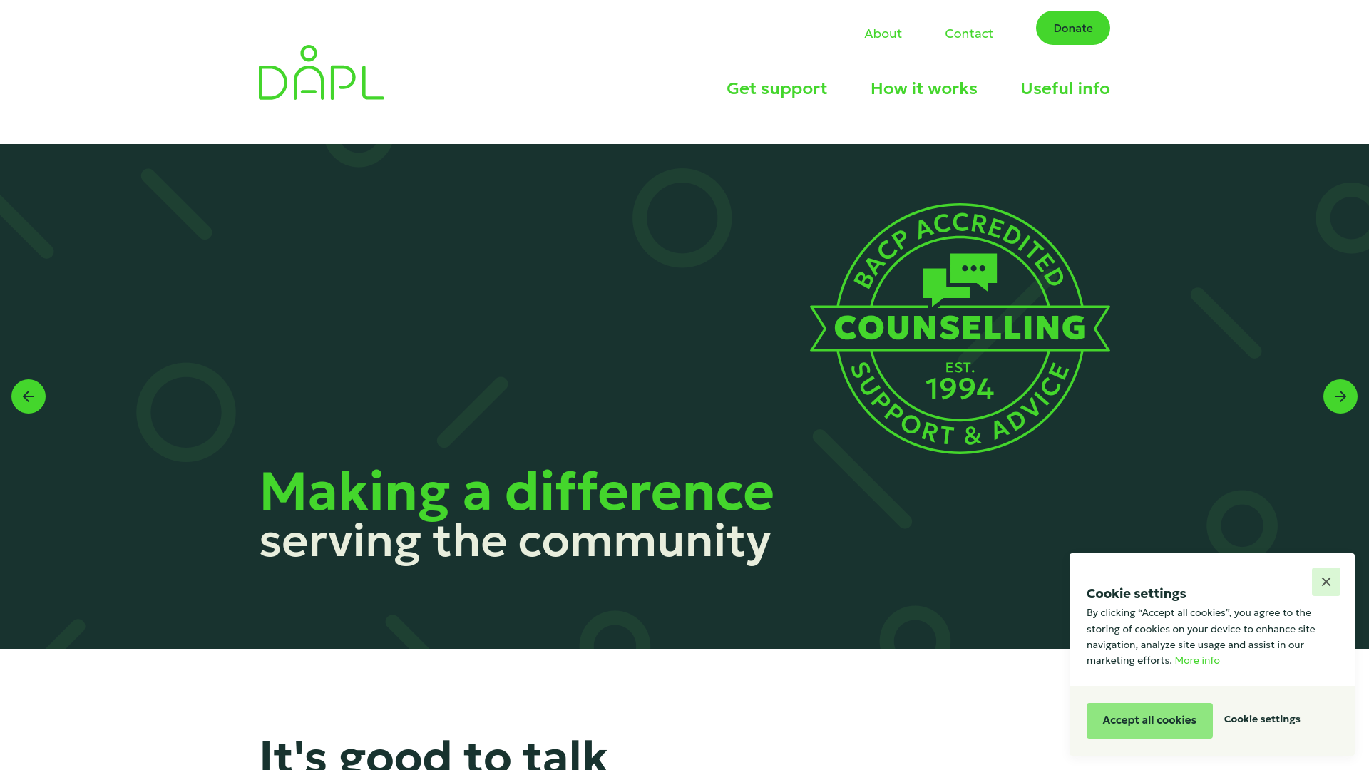Website screenshot