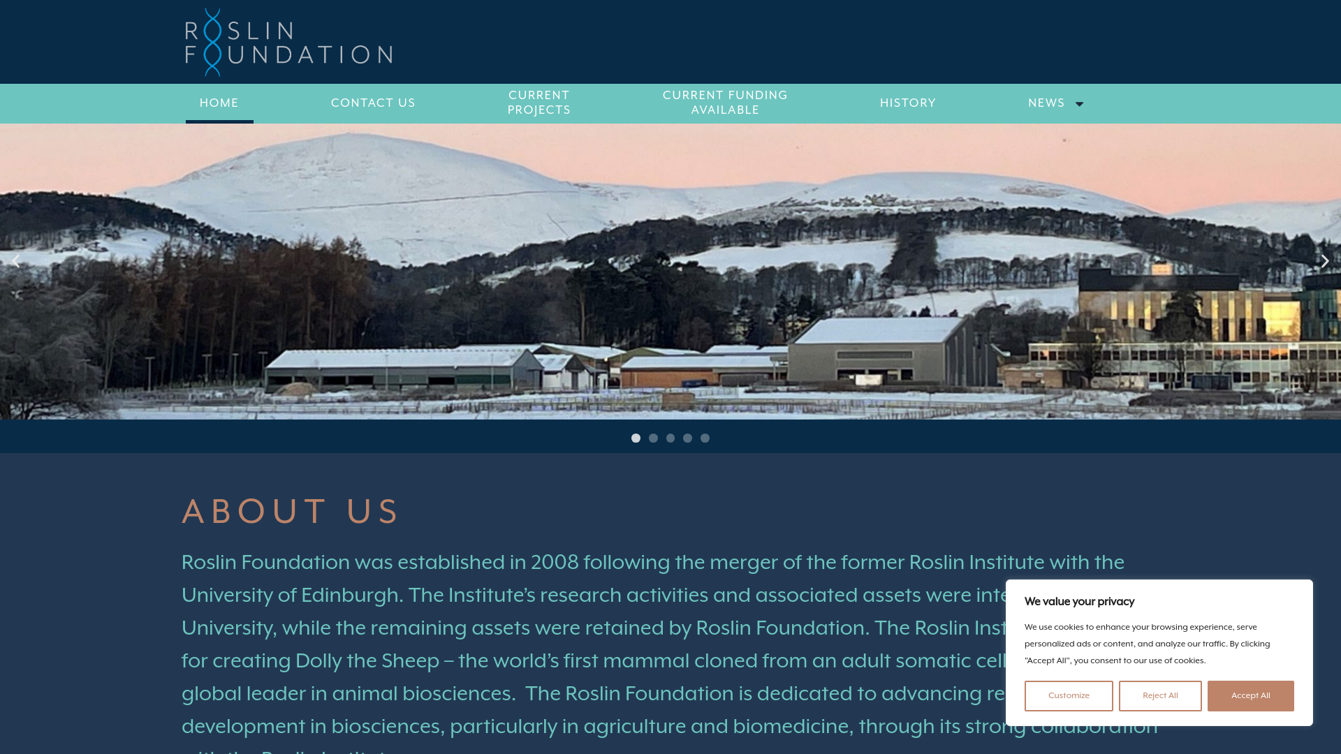 Website screenshot
