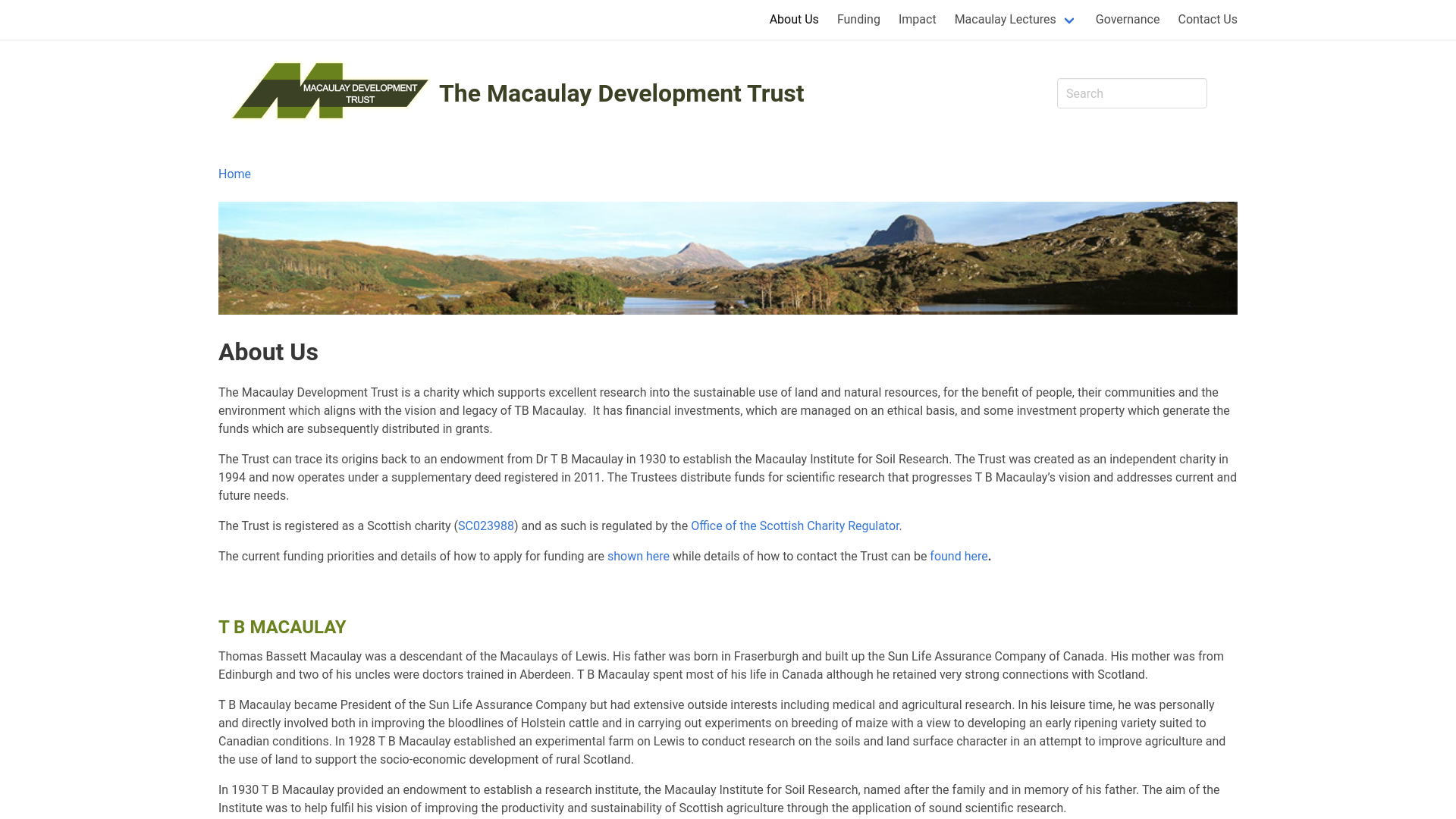 Website screenshot