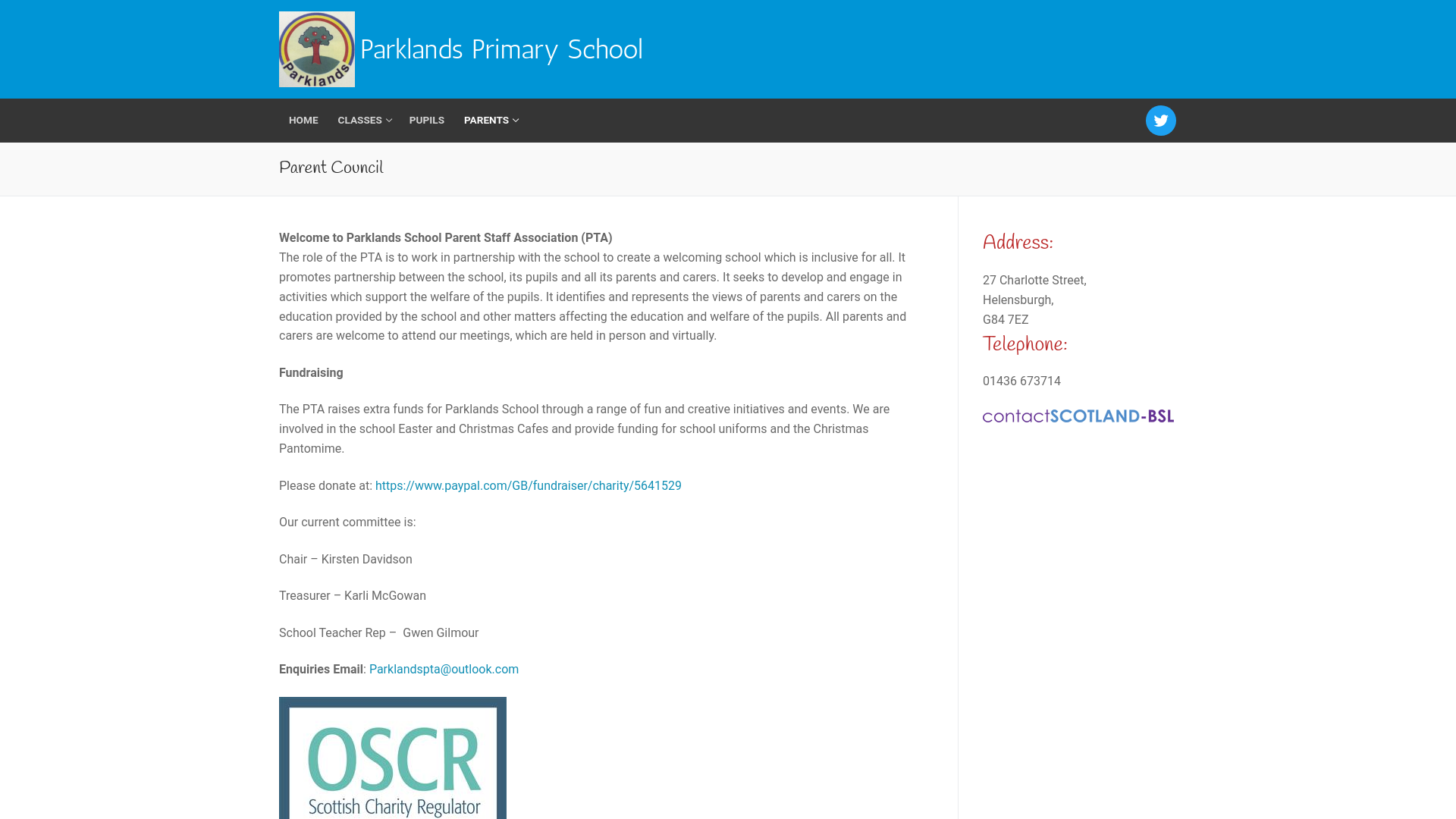 Website screenshot