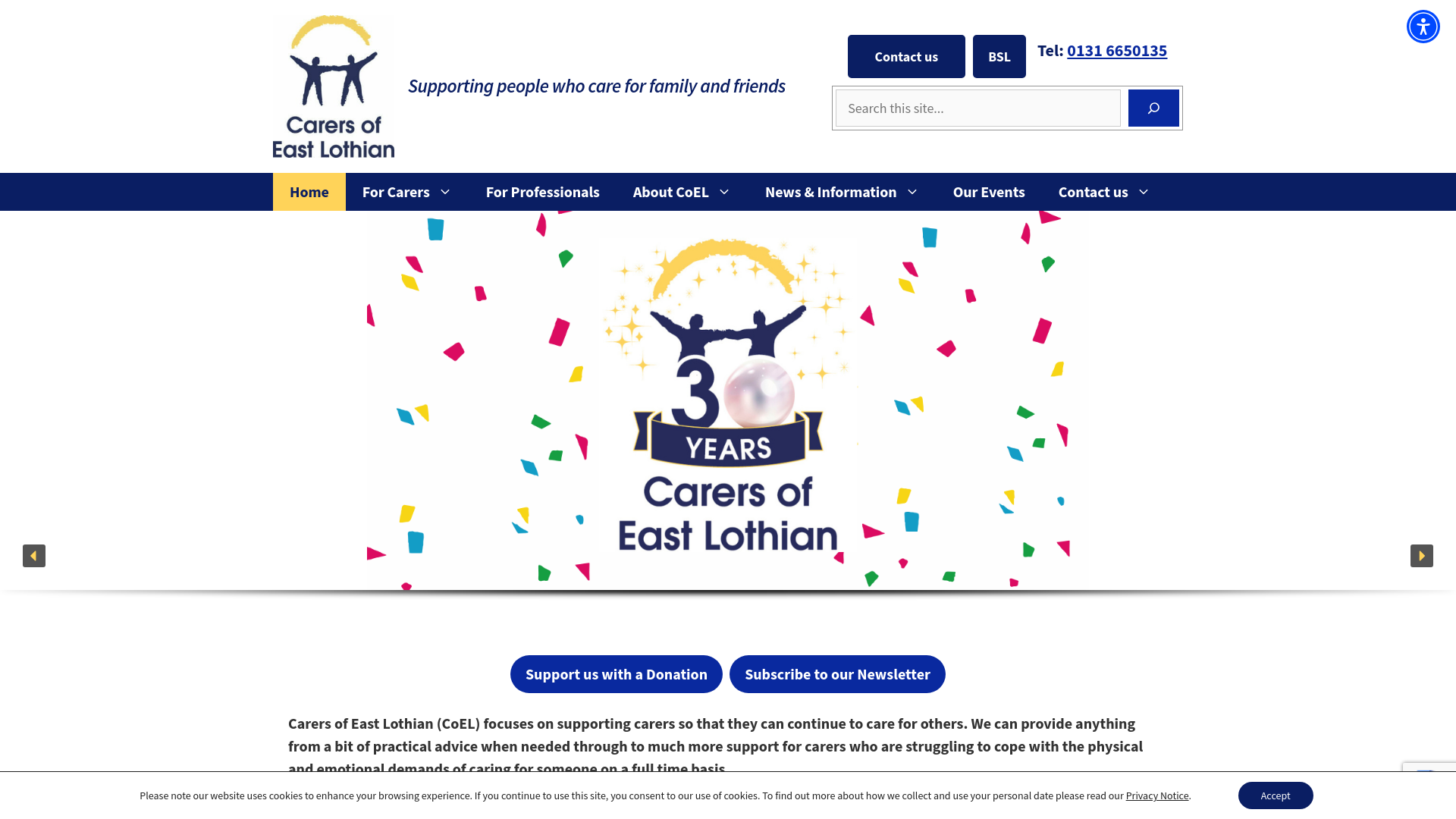 Website screenshot
