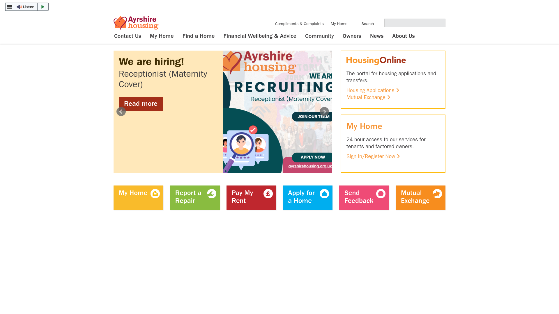 Website screenshot