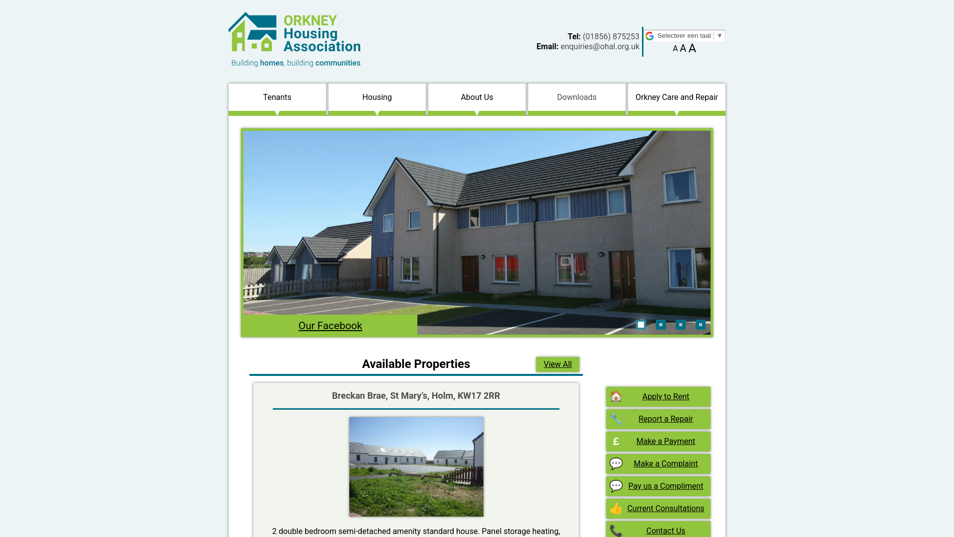 Website screenshot