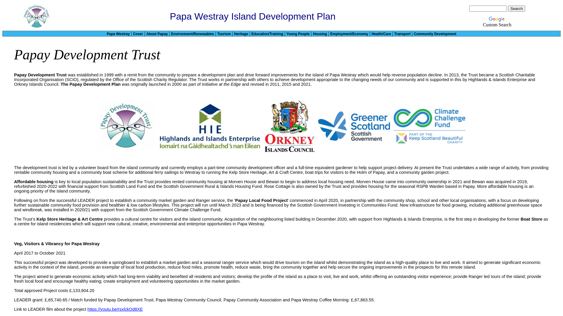 Website screenshot