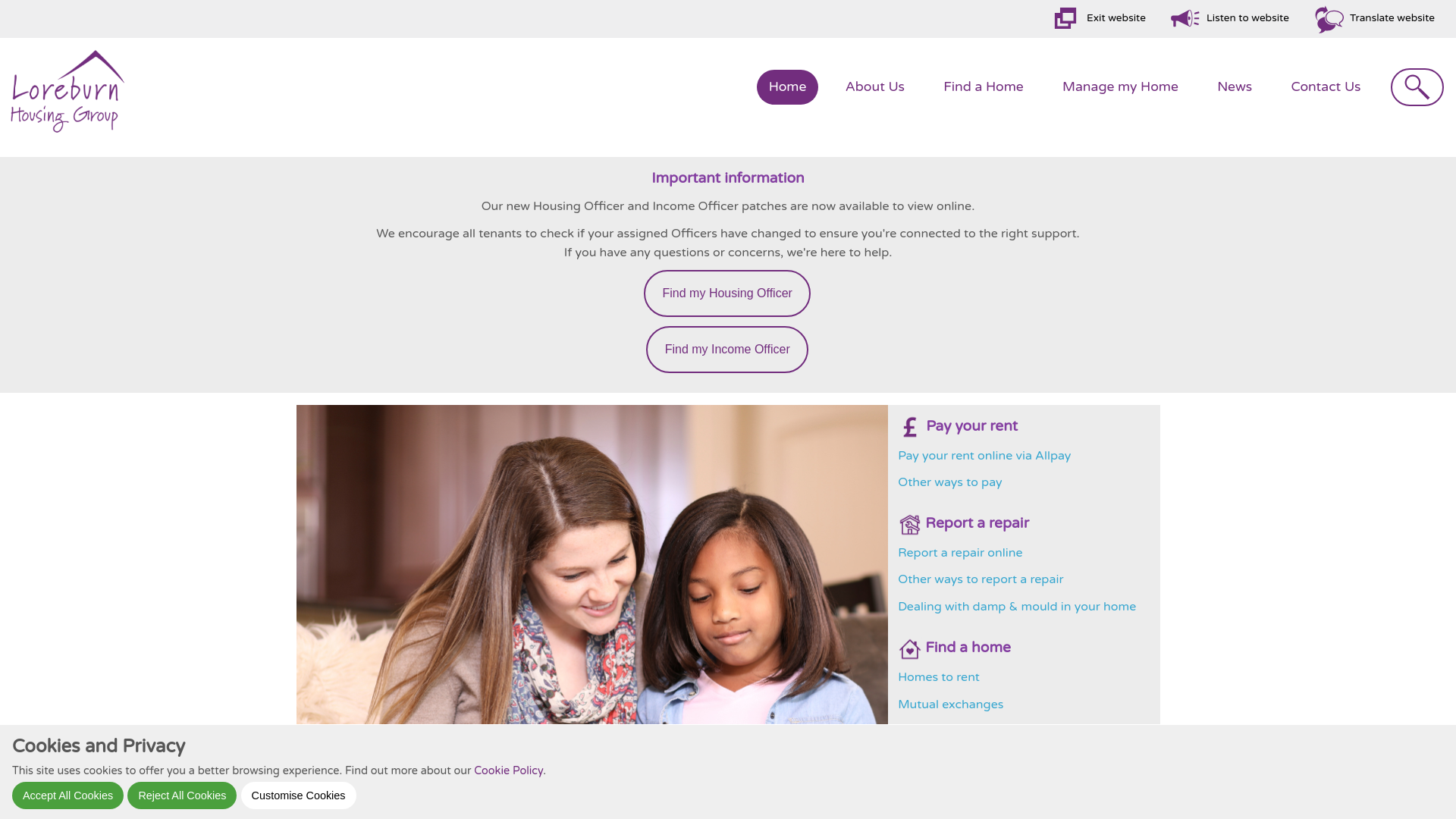 Website screenshot