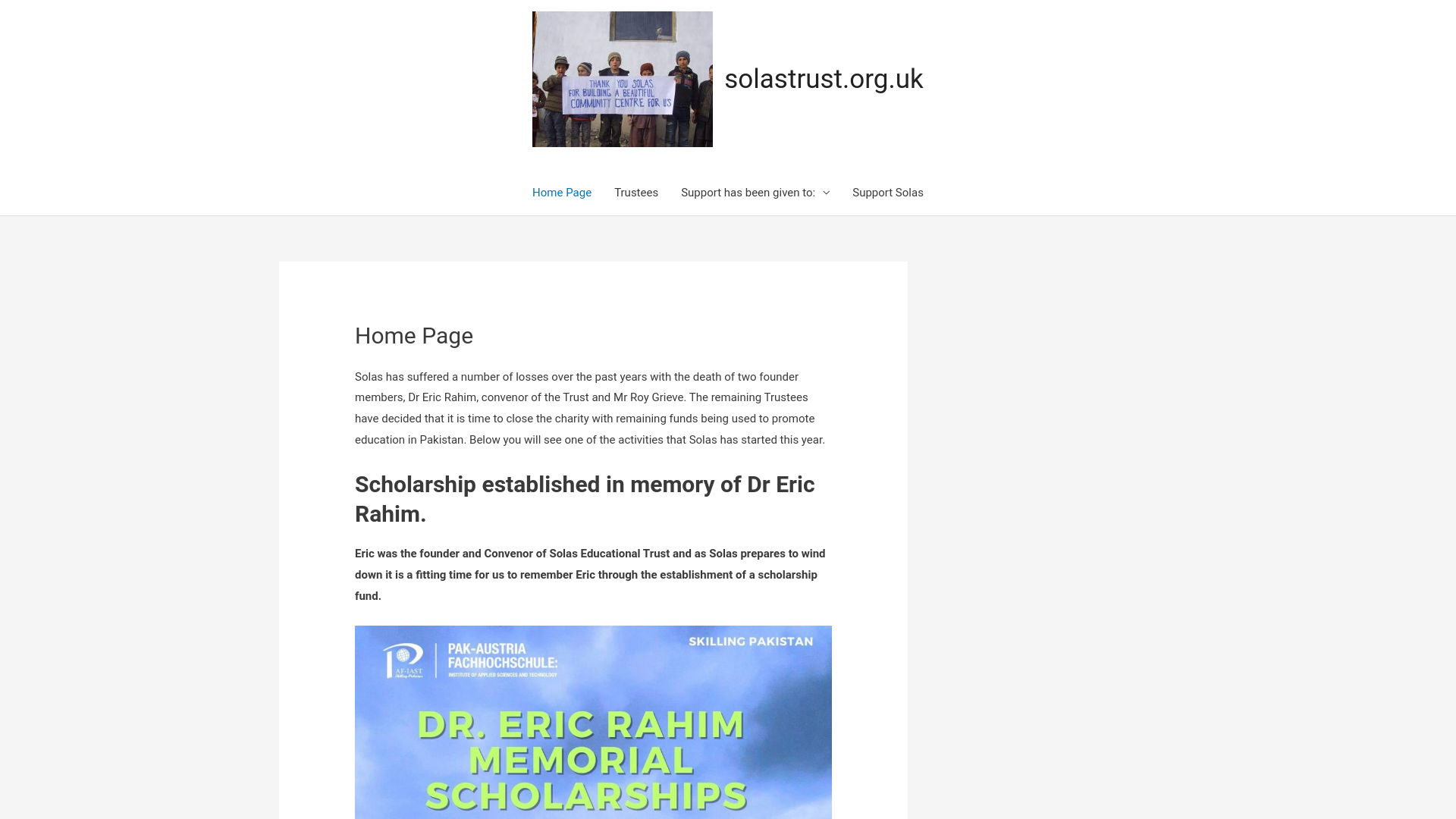 Website screenshot