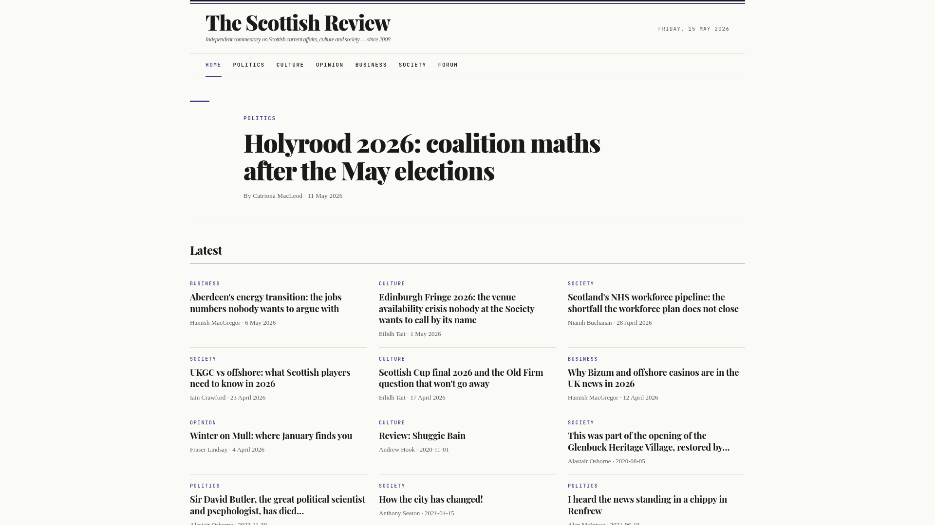 Website screenshot
